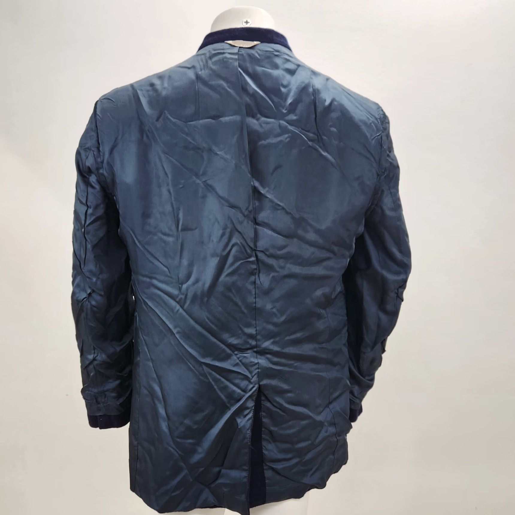 Vintage VINTAGE Nova Fides Blazer Jacket Men 46L Blue Cashmere Wool Lined Stylish 80s 90s City Designer Blazer Mens Size 46R - 7 Thumbnail