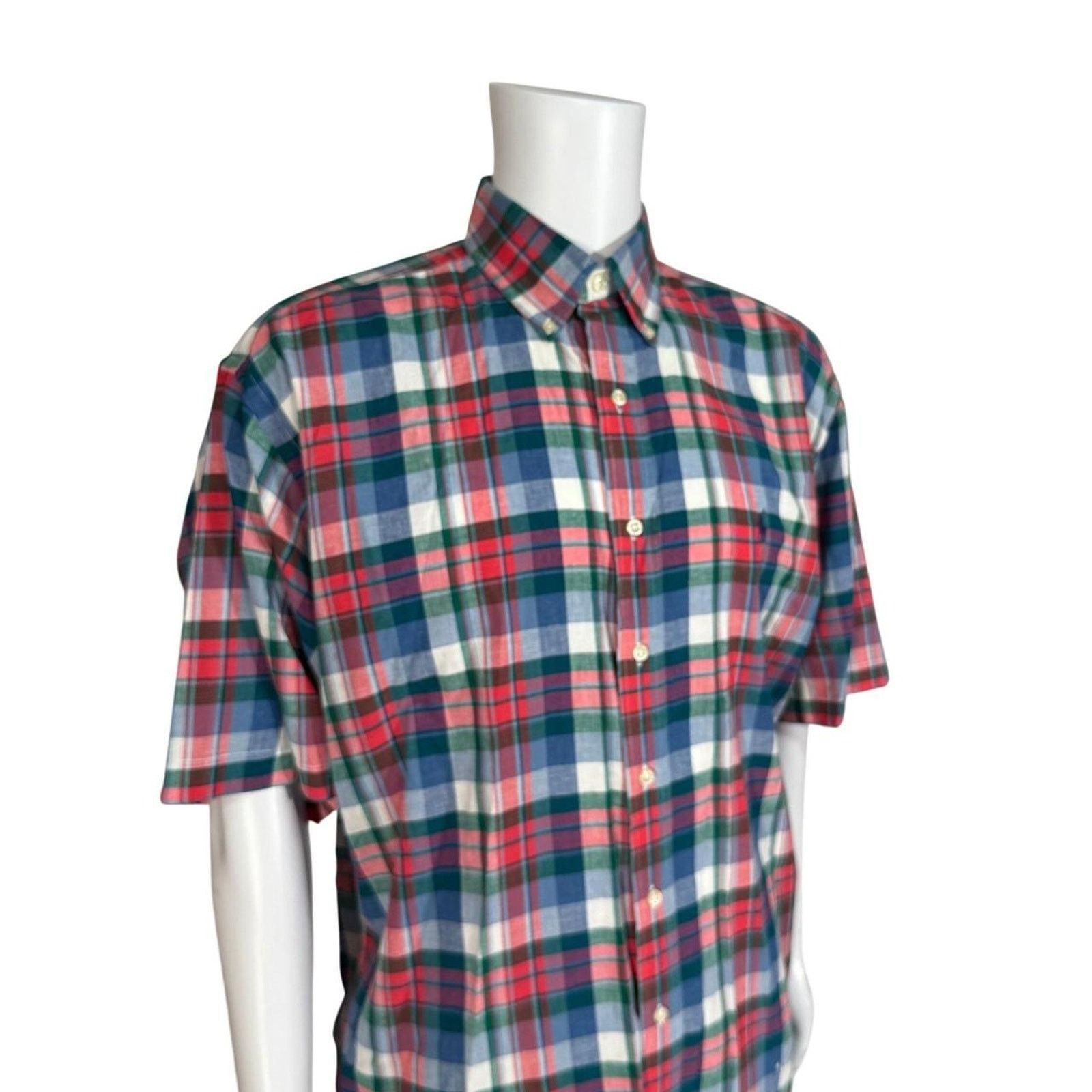 Ralph Lauren Ralph Lauren Blake Plaid Short Sleeve Button Down Shirt LG Size US L / EU 52-54 / 3 - 4 Thumbnail