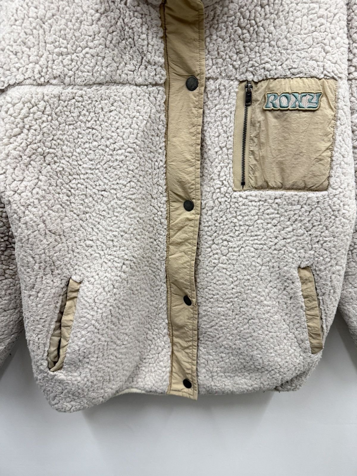 Japanese Brand Vintage Roxy Deep Pile Fleece Jacket Size US M / EU 48-50 / 2 - 5 Thumbnail