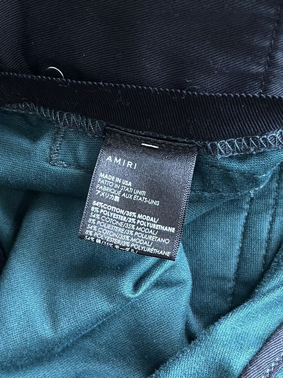 Amiri Amiri Velour Skinny Stack Pants Dark Green Size US 32 / EU 48 - 9 Thumbnail