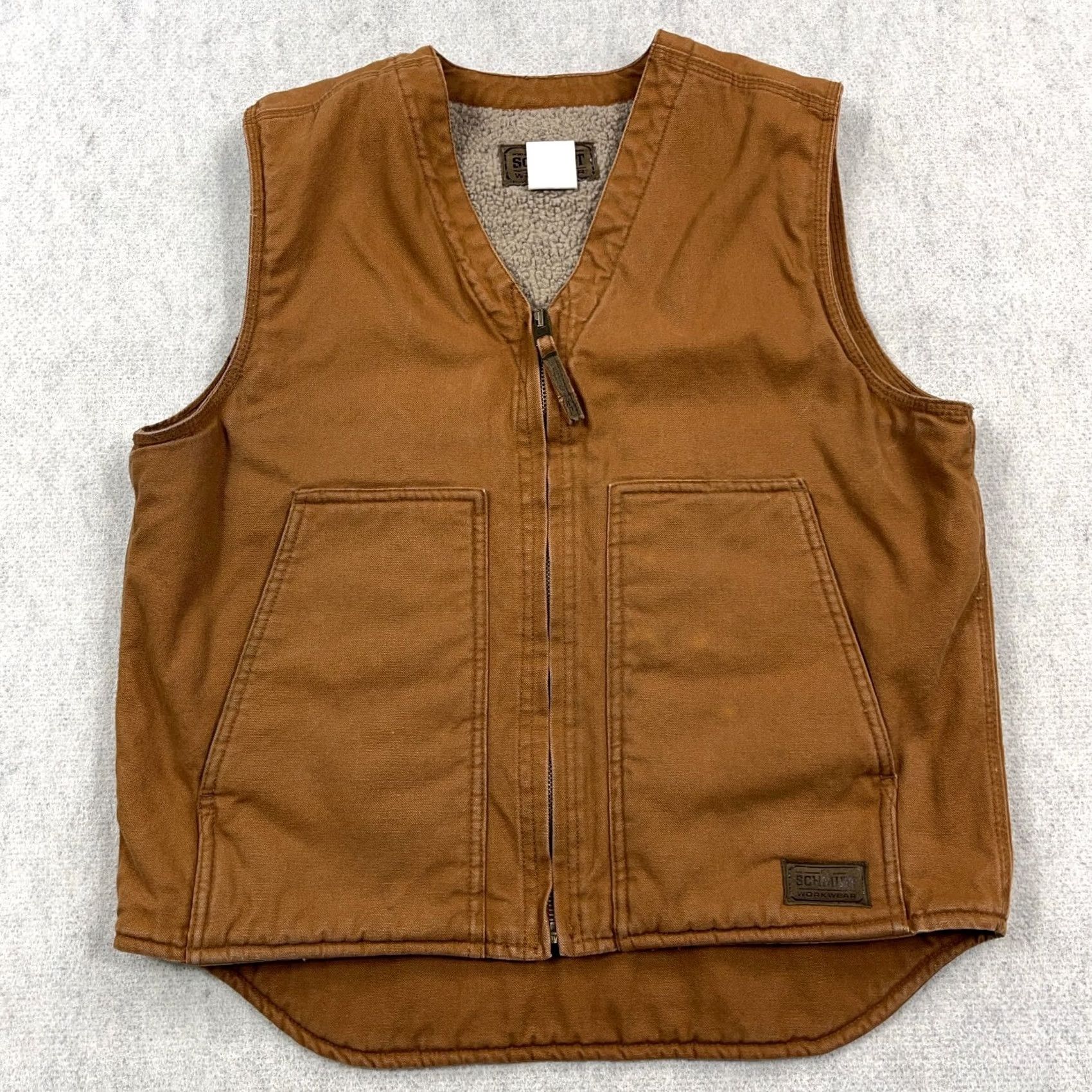 Vintage VINTAGE CE Schmidt Vest Men Medium Brown Duck Canvas Sherpa Lined Workwear Jacket Size US M / EU 48-50 / 2 - 3 Thumbnail