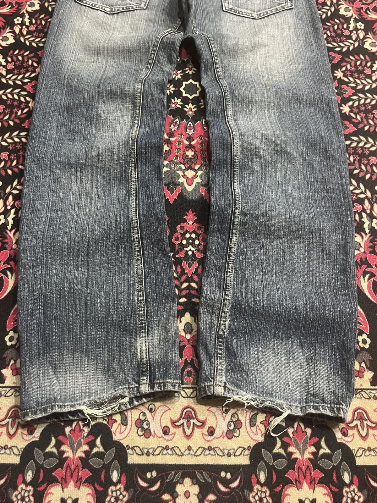 Kapital Vintage Japanese Brand Dominate Floral Sukajan Blue Jeans Size US 32 / EU 48 - 10 Thumbnail