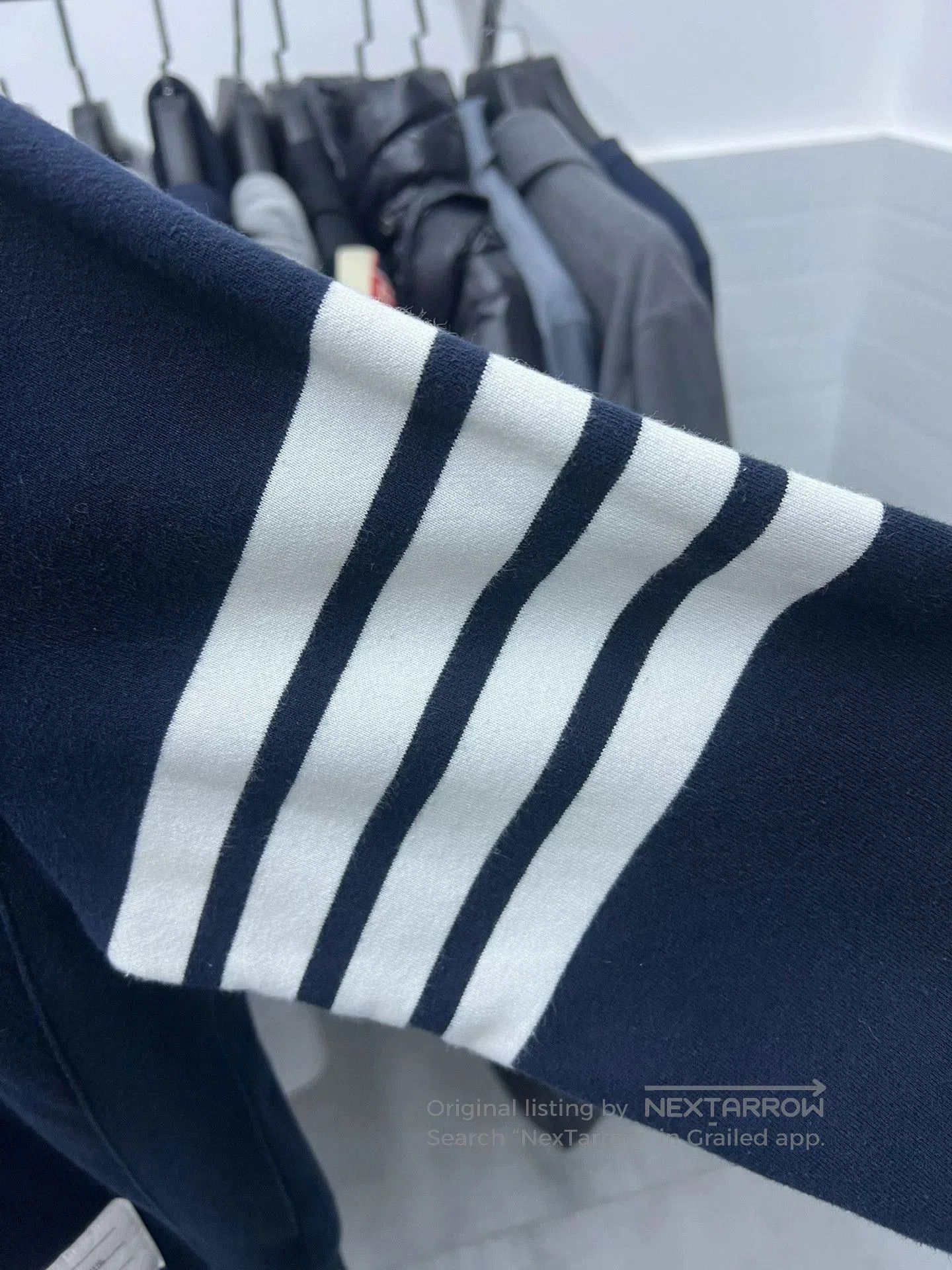 Thom Browne Thom Browne Navy 4-Stripe Sweatshirt. Size US XXL / EU 58 / 5 - 3 Thumbnail