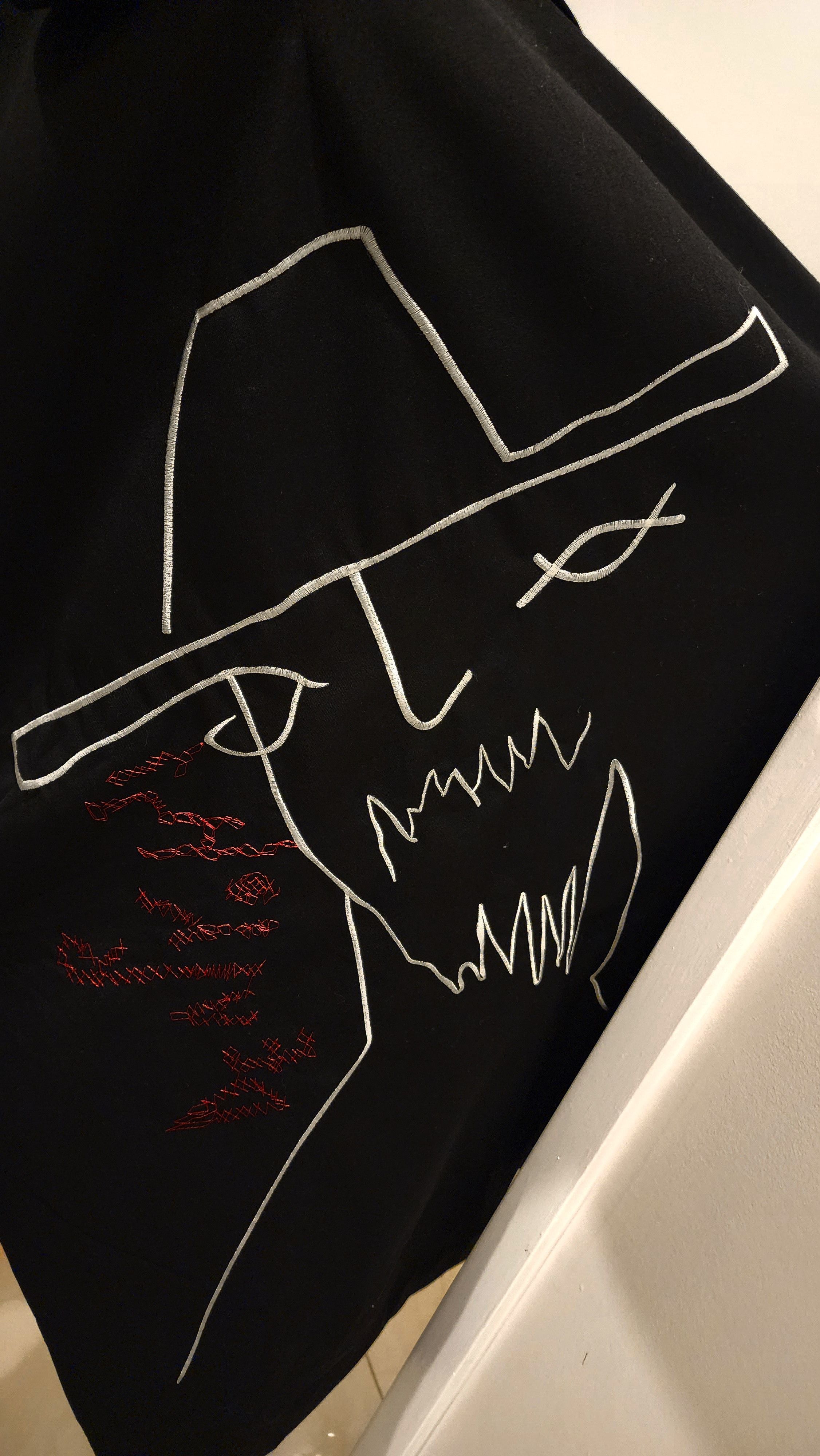 Yohji Yamamoto Yohji SS22 Pour Homme Rei Miyazawa Embroidered Coat Size 48R - 6 Thumbnail