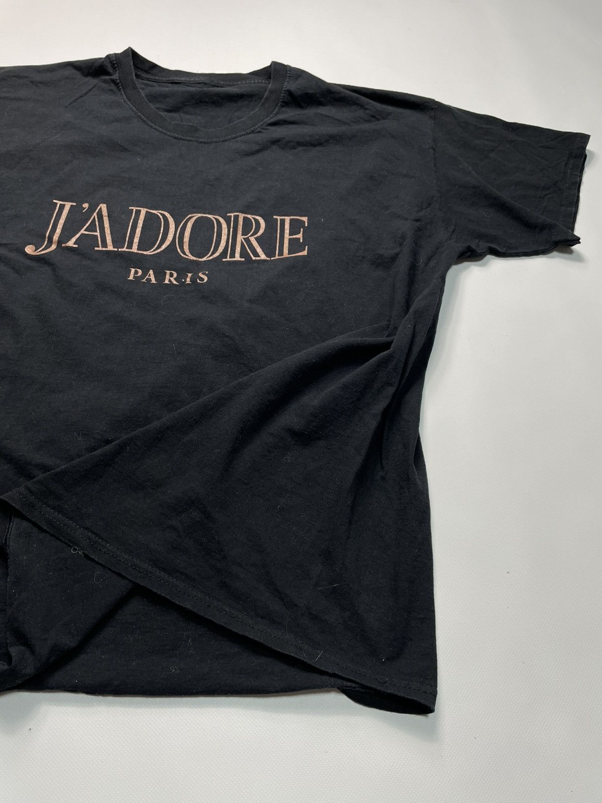 Fruit Of The Loom ARCHIVE Vtg 00s J Adore Paris Wash Black Street Tee Size US XL / EU 56 / 4 - 4 Thumbnail