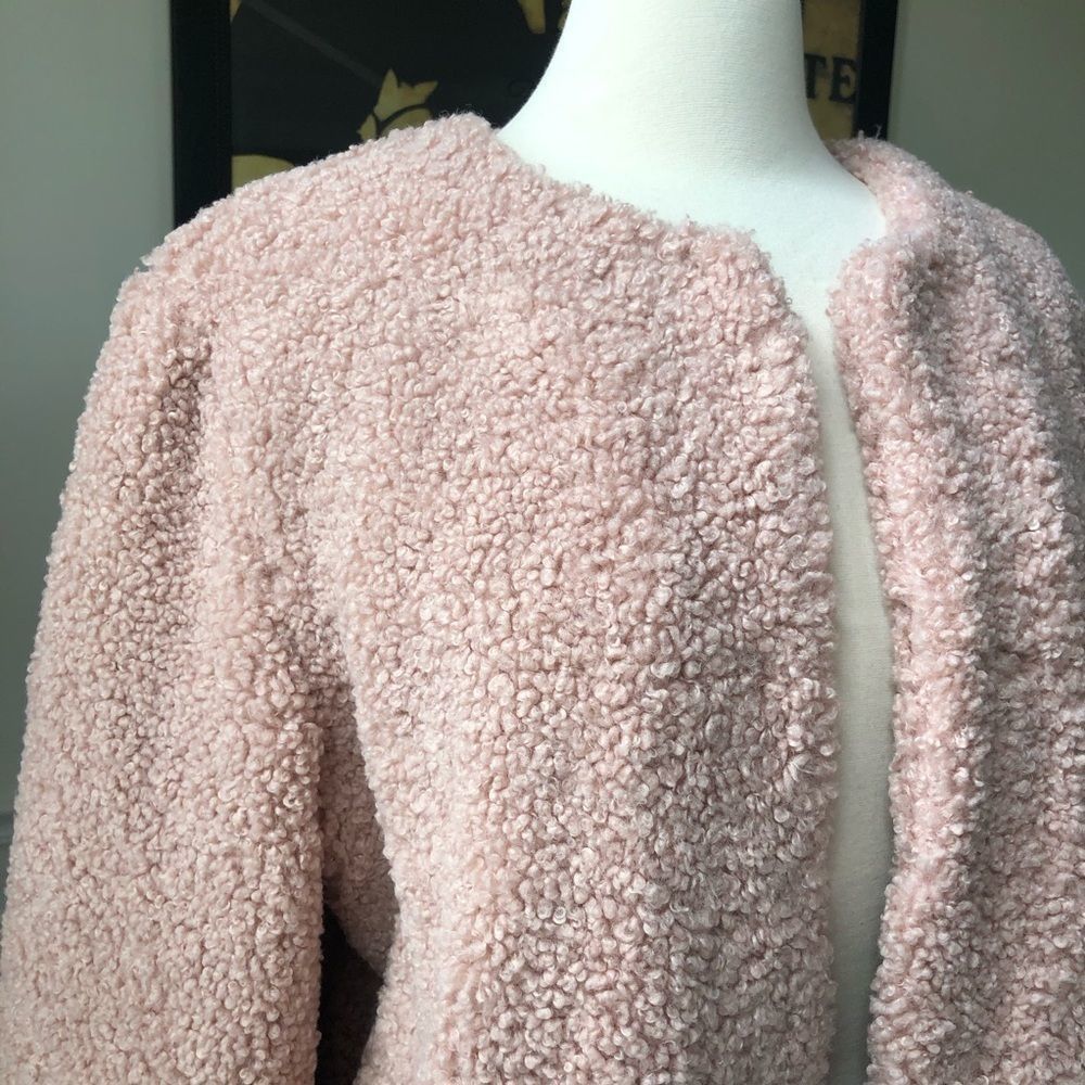Other Halogen Jewel Neck Teddy Coat Pink NWT L XL Size L / US 10 / IT 46 - 5 Thumbnail