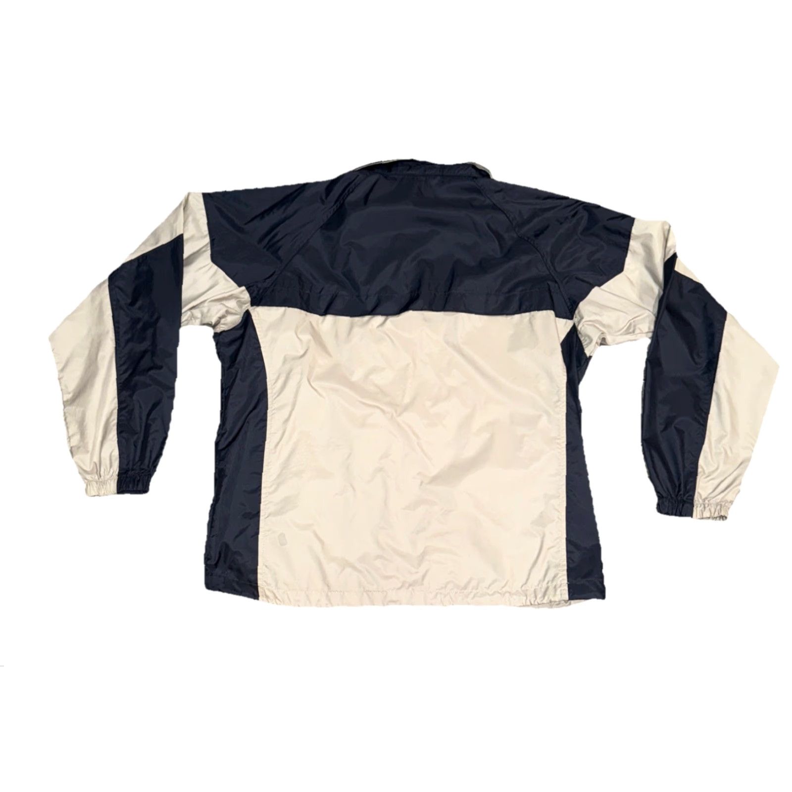Rains Columbia Jacket Men’s M Nylon Lightweight Outdoor Hiking Windbreaker Zip Pockets Packable Dark Blue Gray Tan Logo Size US M / EU 48-50 / 2 - 2 Thumbnail