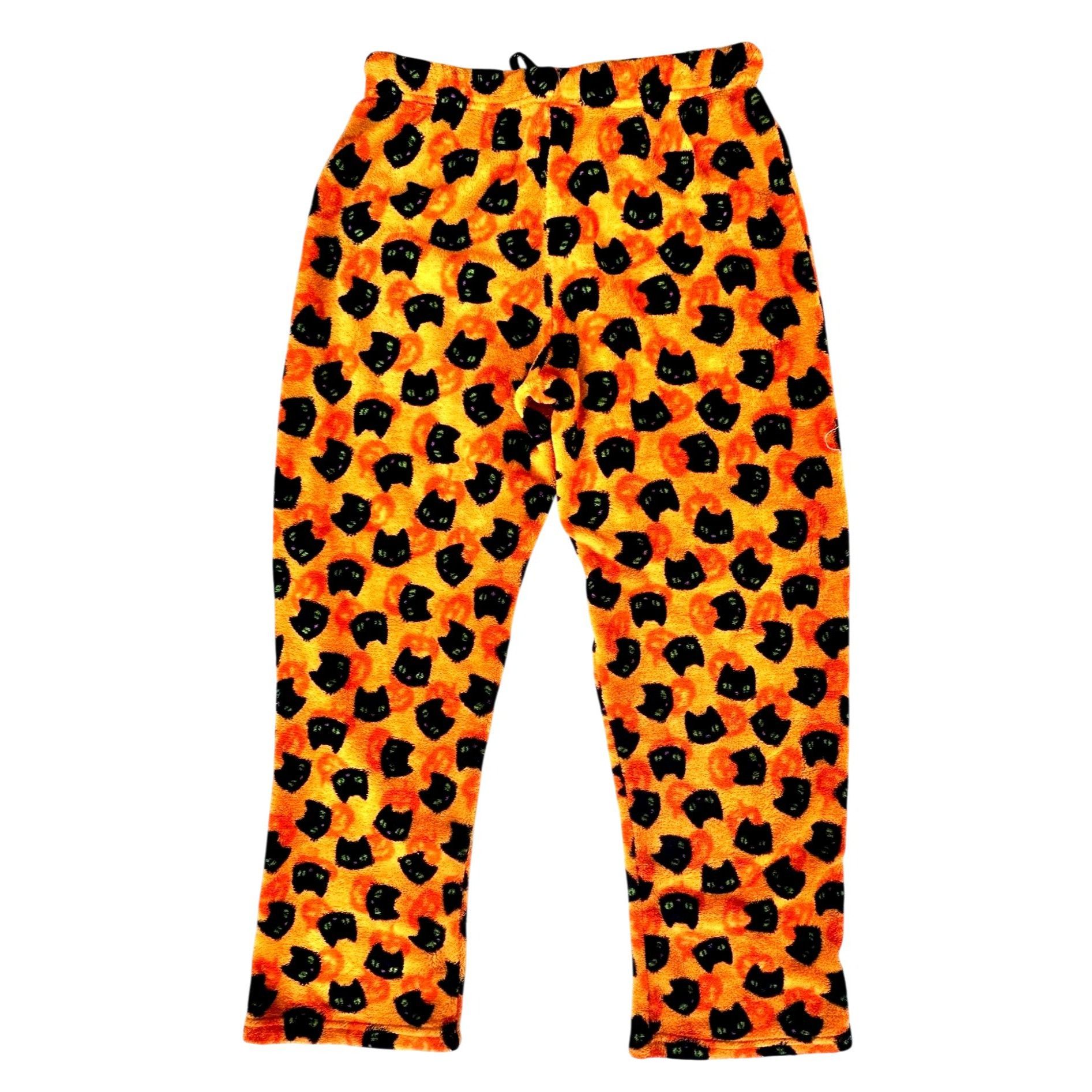 Other Pillow Talk Pajama Bottoms Medium Black Cats Jack O Lanterns Size 30" / US 8 / IT 44 - 3 Thumbnail