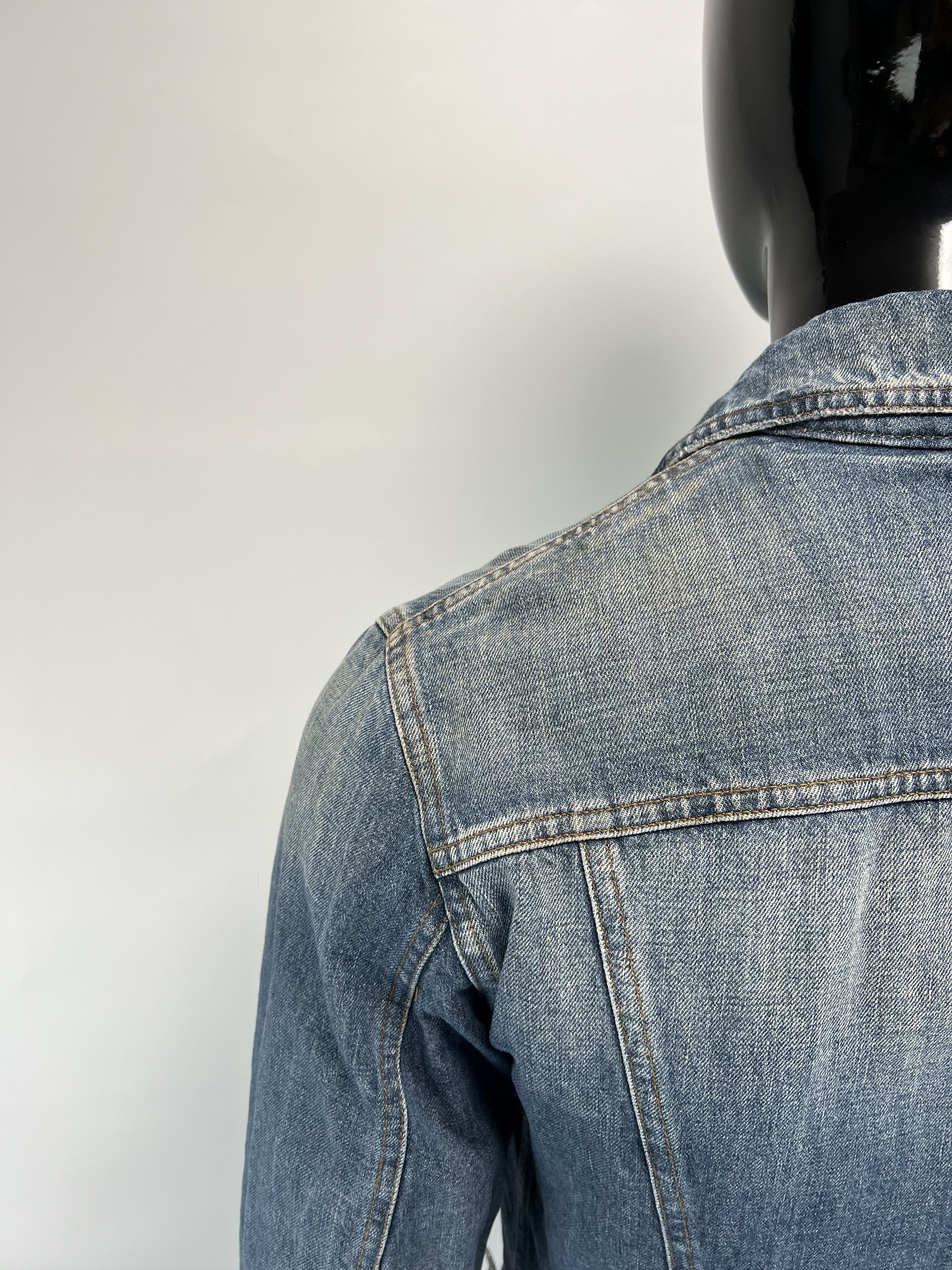 Bally Bally Rare Vtg Full Zip Distressed Denim Biker Jacket M/L Size US L / EU 52-54 / 3 - 8 Thumbnail
