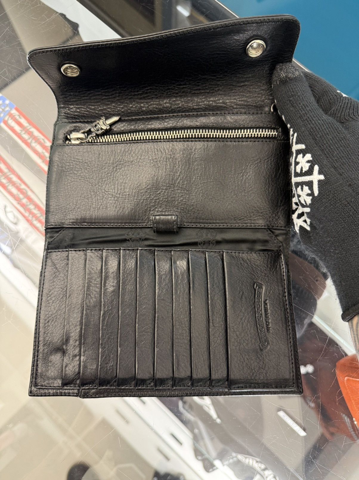 Chrome Hearts Chrome Hearts Leather Wallet Black Size ONE SIZE - 3 Thumbnail