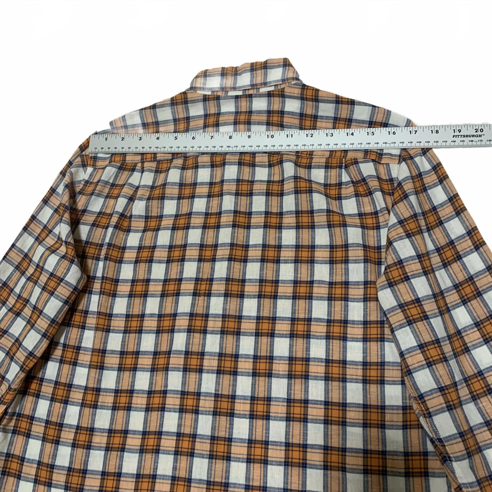 Steven Alan Steven Alan Men's Button-Down Shirt S Brown Orange Plaid USA Size US S / EU 44-46 / 1 - 5 Thumbnail