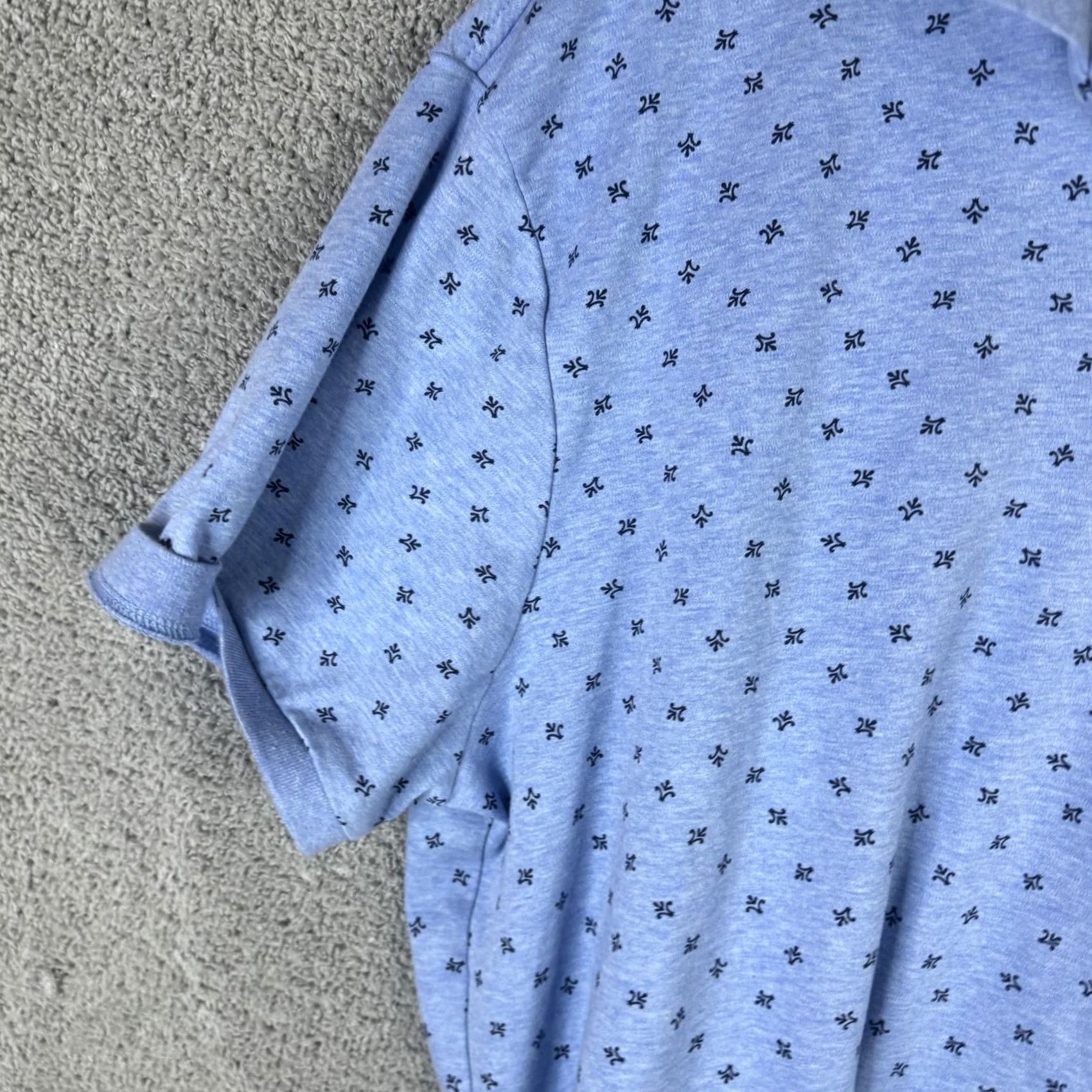 Polo Ralph Lauren Polo Ralph Lauren Polo Shirt Mens 2XL Blue Geometric Pony Logo Slim Fit Short Sleeve Shirt Regular Mens West Size US XXL / EU 58 / 5 - 2 Thumbnail