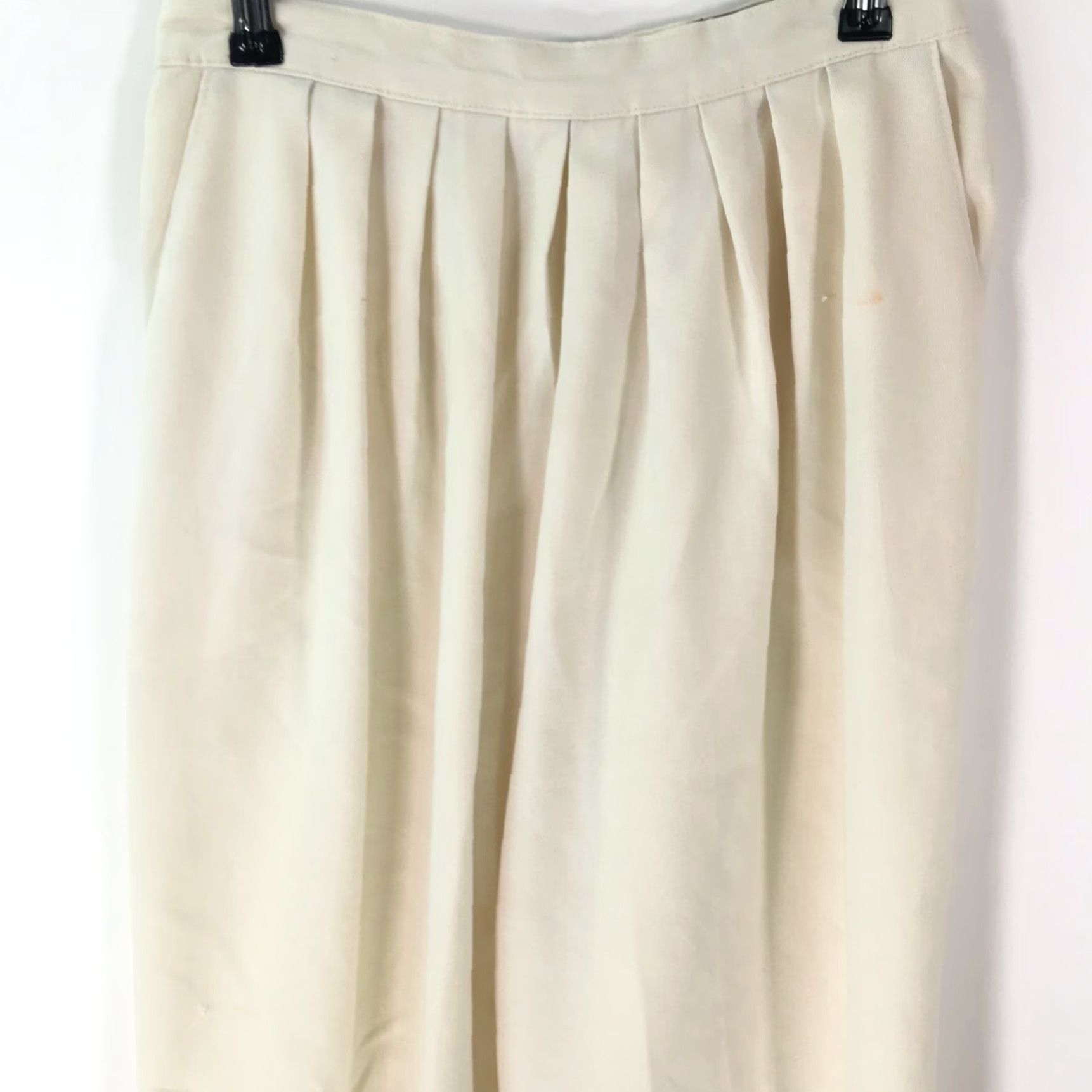 Brooks VINTAGE Brooks High Rise White Pleated Casual Pants Size 8P Womens 90s Size 26" / US 2 / IT 38 - 3 Thumbnail