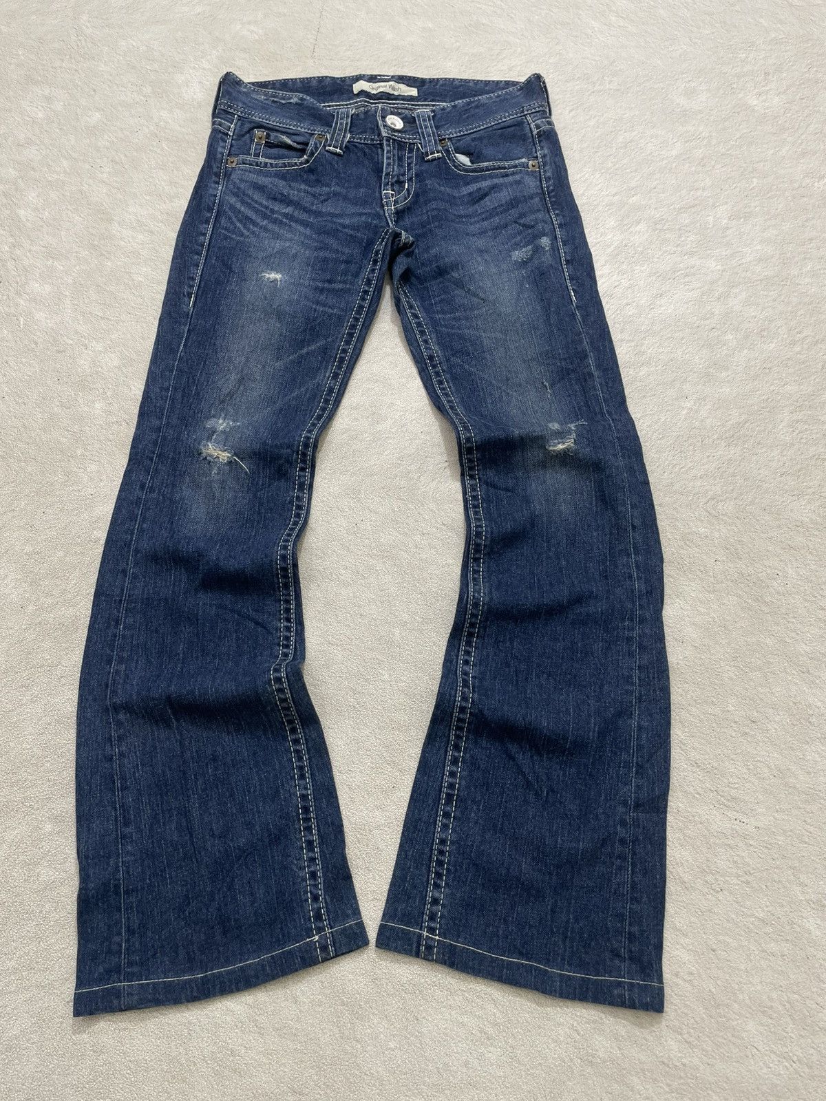 Hysteric Glamour HYSTERIC GLAMOUR RIPPED DISTRESSED DENIM JEANS