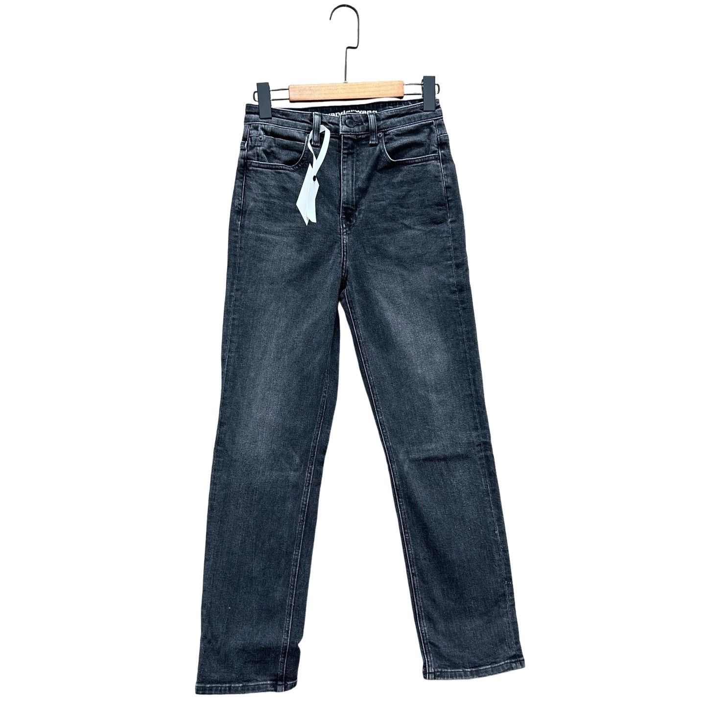 Alexander Wang Alexander Wang Black High Rise Straight Leg Jeans Size 26 Size 26" / US 2 / IT 38 - 1 Thumbnail