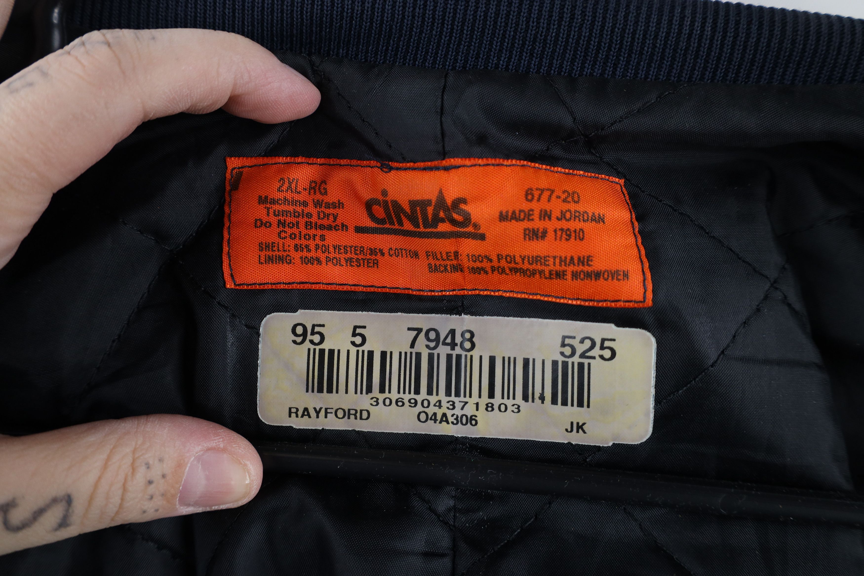 Vintage Vintage 90s Streetwear Quilted Mechanic Work Bomber Jacket Size US XXL / EU 58 / 5 - 10 Thumbnail