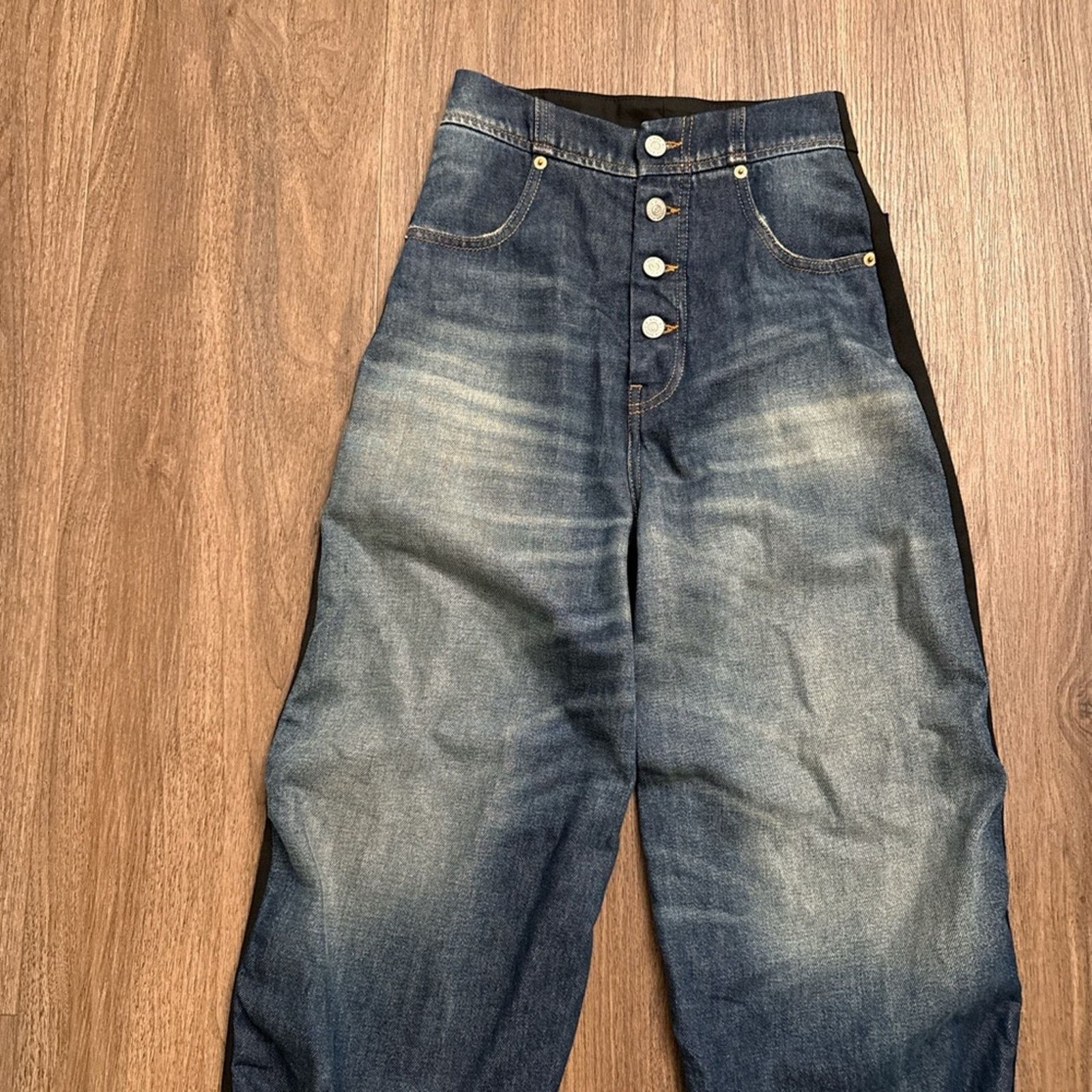 Maison Margiela Maison margiela split denim high waisted barrel jeans xs Size 25" / US 0 / IT 36 - 4 Thumbnail