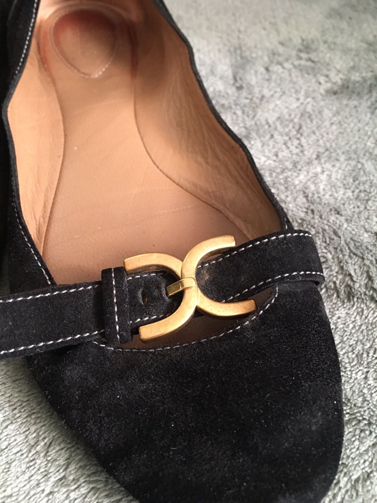 Chloe CHLOE Suede Black Flats Pumps EU 37 Size US 7 / IT 37 - 8 Thumbnail