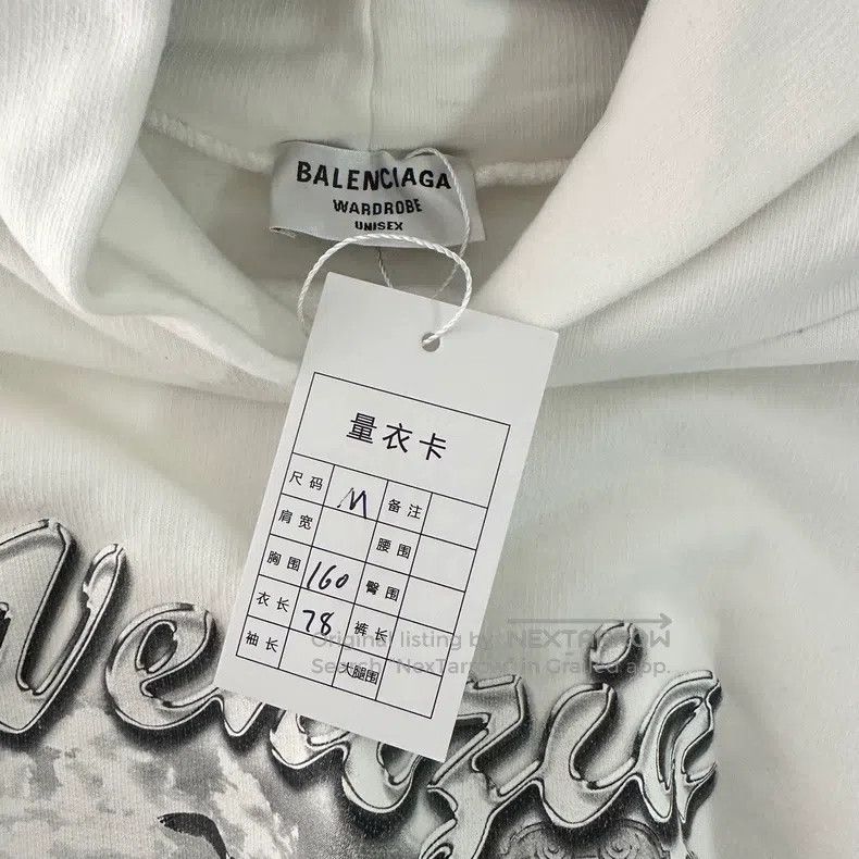 Balenciaga Balenciaga Venice water city white fuzzy mosaic sweatshirt Size US M / EU 48-50 / 2 - 4 Thumbnail