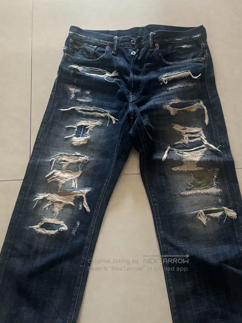 RRL Ralph Lauren RRL Ralph Lauren 24ss Knife Cut Cow King Patch Jeans Size US 32 / EU 48 - 1 Thumbnail