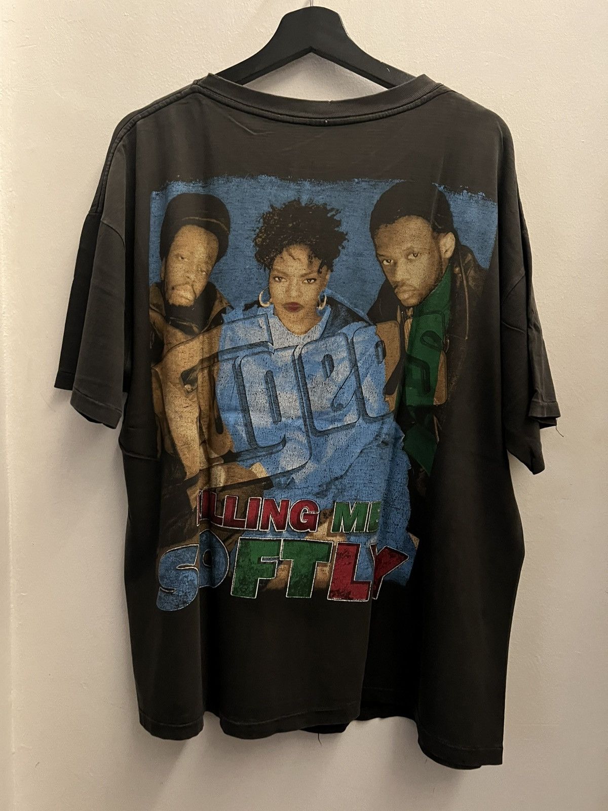 Polo Ralph Lauren × Vintage Vintage 90s Fugees Killing Me Softly Fade Rap Tee Size US XXL / EU 58 / 5 - 4 Thumbnail