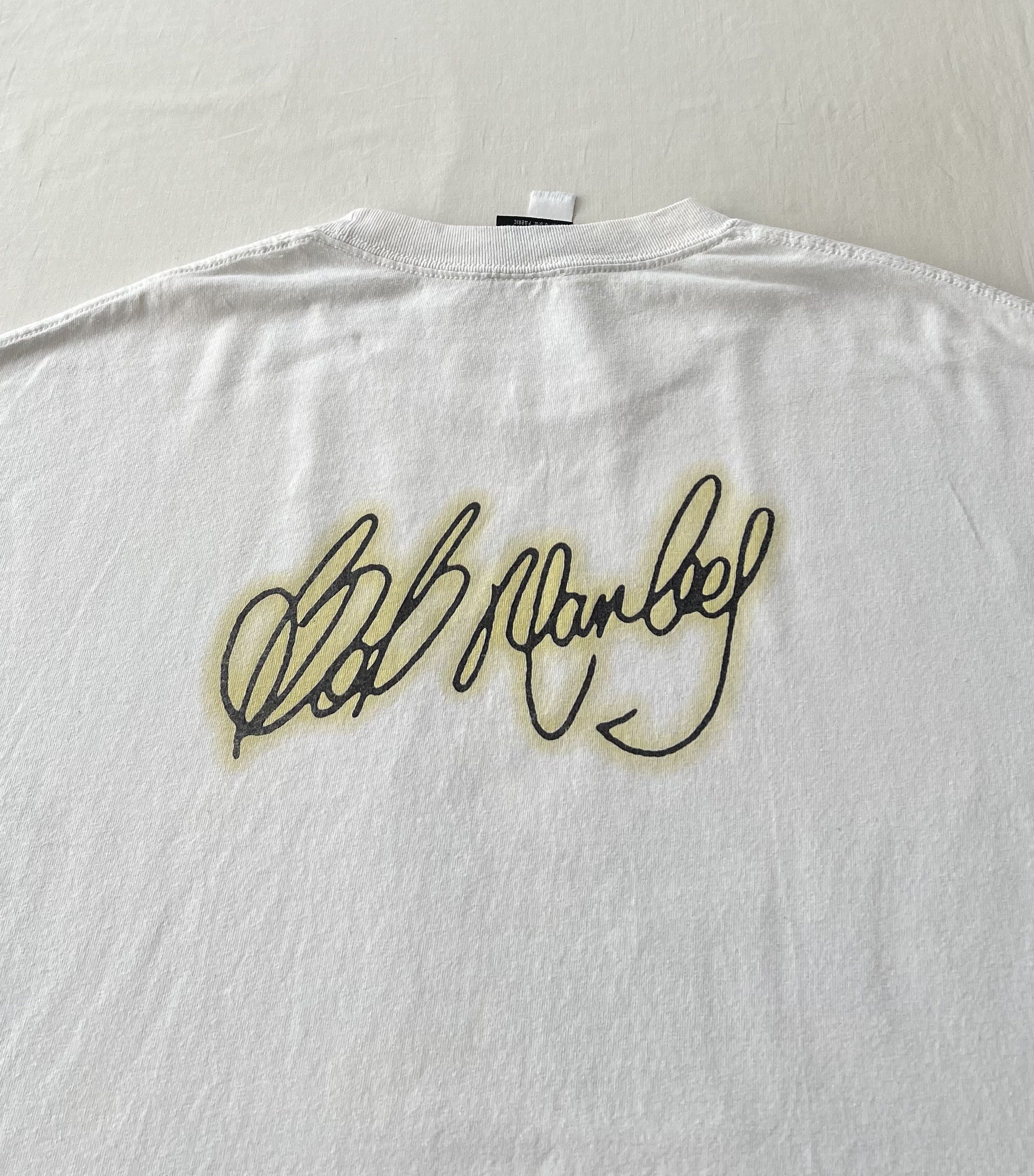 Band Tees Vintage 2000 Bob Marley Jamaica White T-shirt Size US XL / EU 56 / 4 - 18 Thumbnail