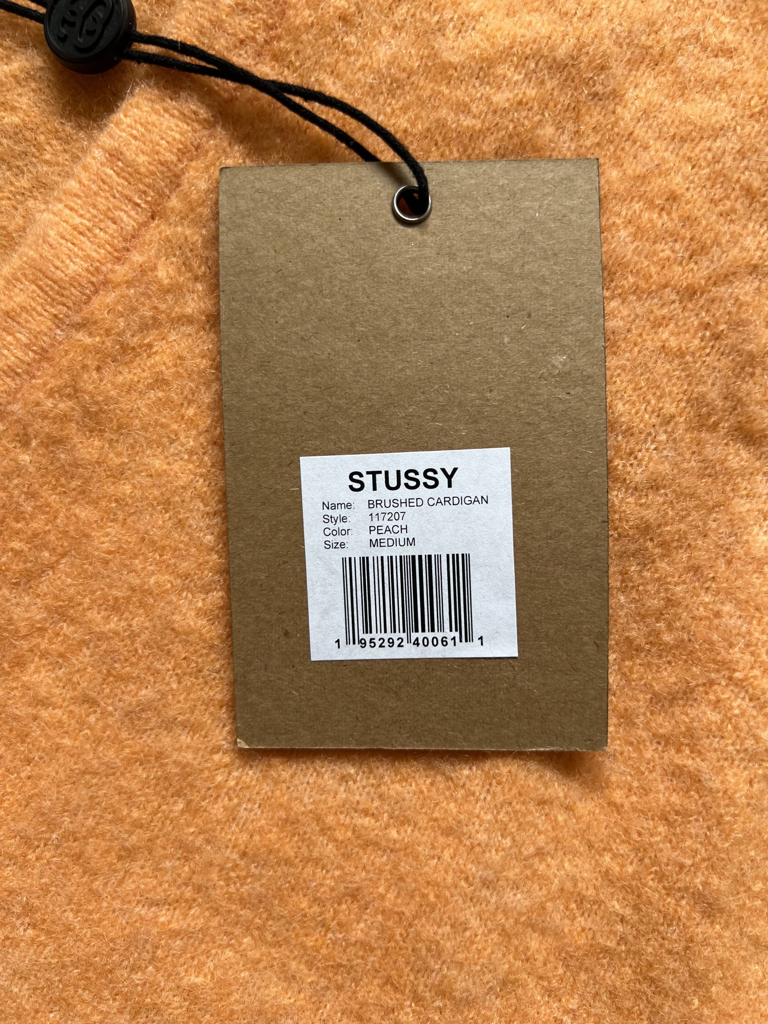 Stussy 💚 Stussy Brushed Cardigan Peach Medium NEW Size US M / EU 48-50 / 2 - 8 Thumbnail
