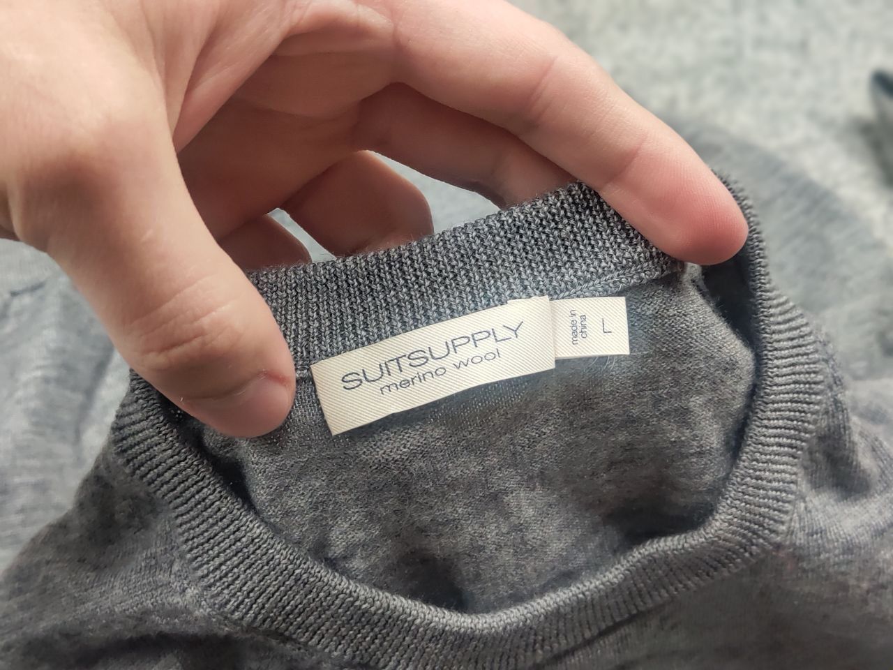 Suitsupply Suitsupply Sweatshirt Grey Merino Wool Long Sleeve Sweater Size US M / EU 48-50 / 2 - 9 Thumbnail