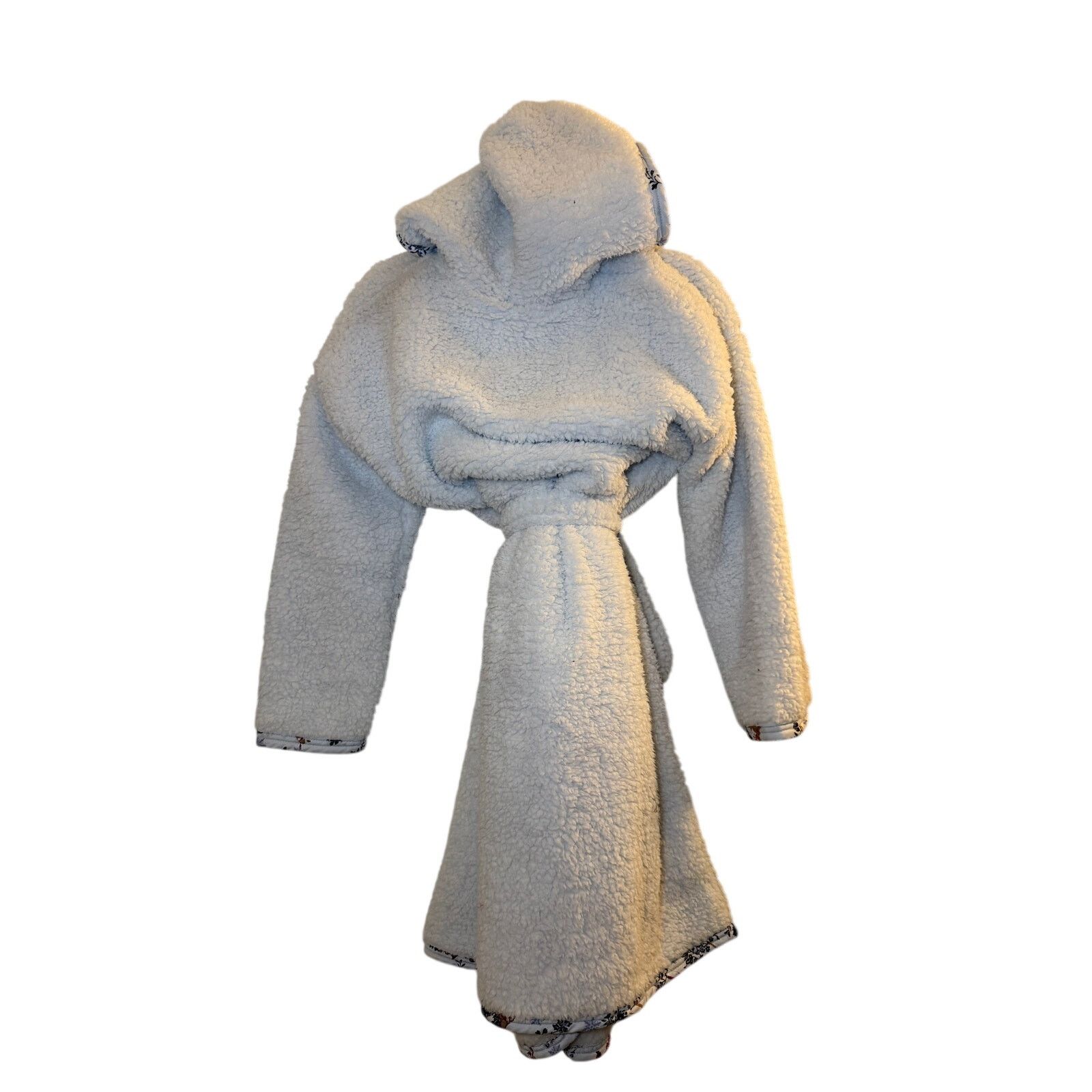 Vera Bradley Vera Bradley Fluffy Fleece Hooded Robe Sherpa White S/M NWT Size ONE SIZE - 5 Thumbnail