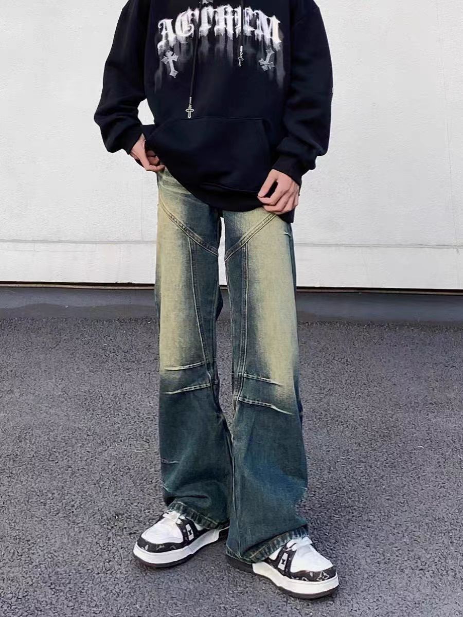 Japanese Brand × Jean High street vintage baggy slightly flared jeans Size US 32 / EU 48 - 5 Thumbnail