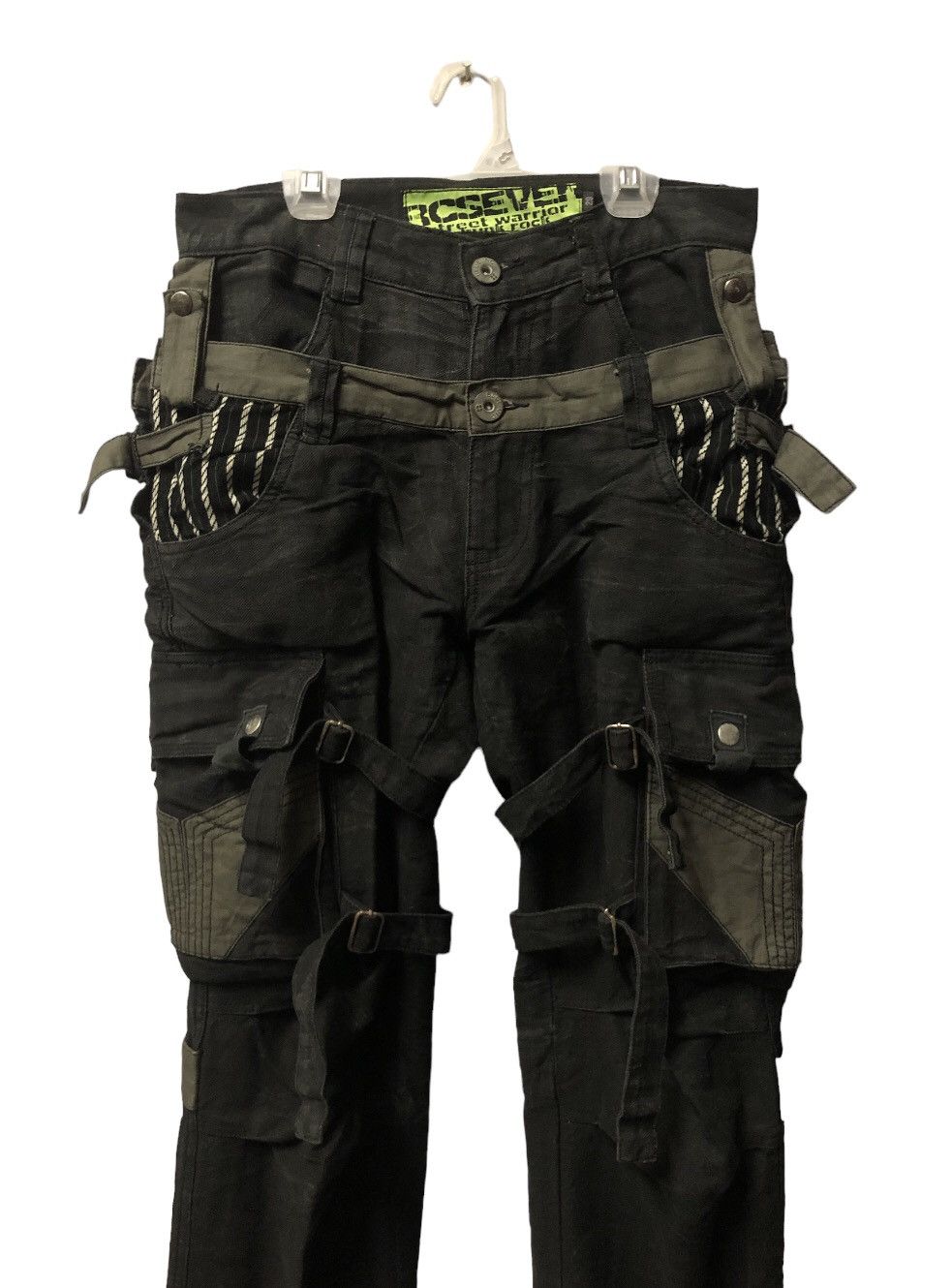 If Six Was Nine × Japanese Brand × Le Grande Bleu (L.G.B.) BLUE INC BONDAGE PANT MULTI POCKET CARGO STYLE DOUBLE WAIST Size US 30 / EU 46 - 6 Thumbnail