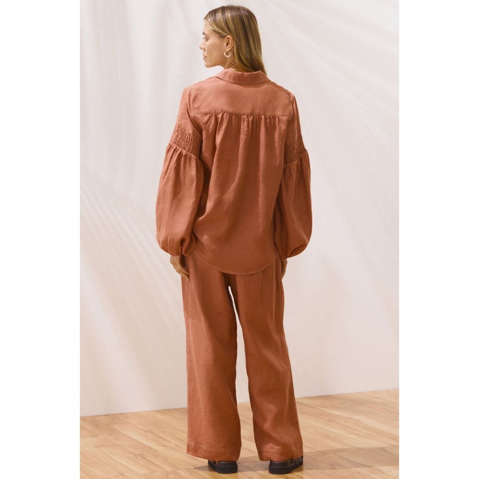 & Other Stories SANCIA Women THE LUCIE SHIRT linen Blouse Button L A000078 Size L / US 10 / IT 46 - 3 Thumbnail