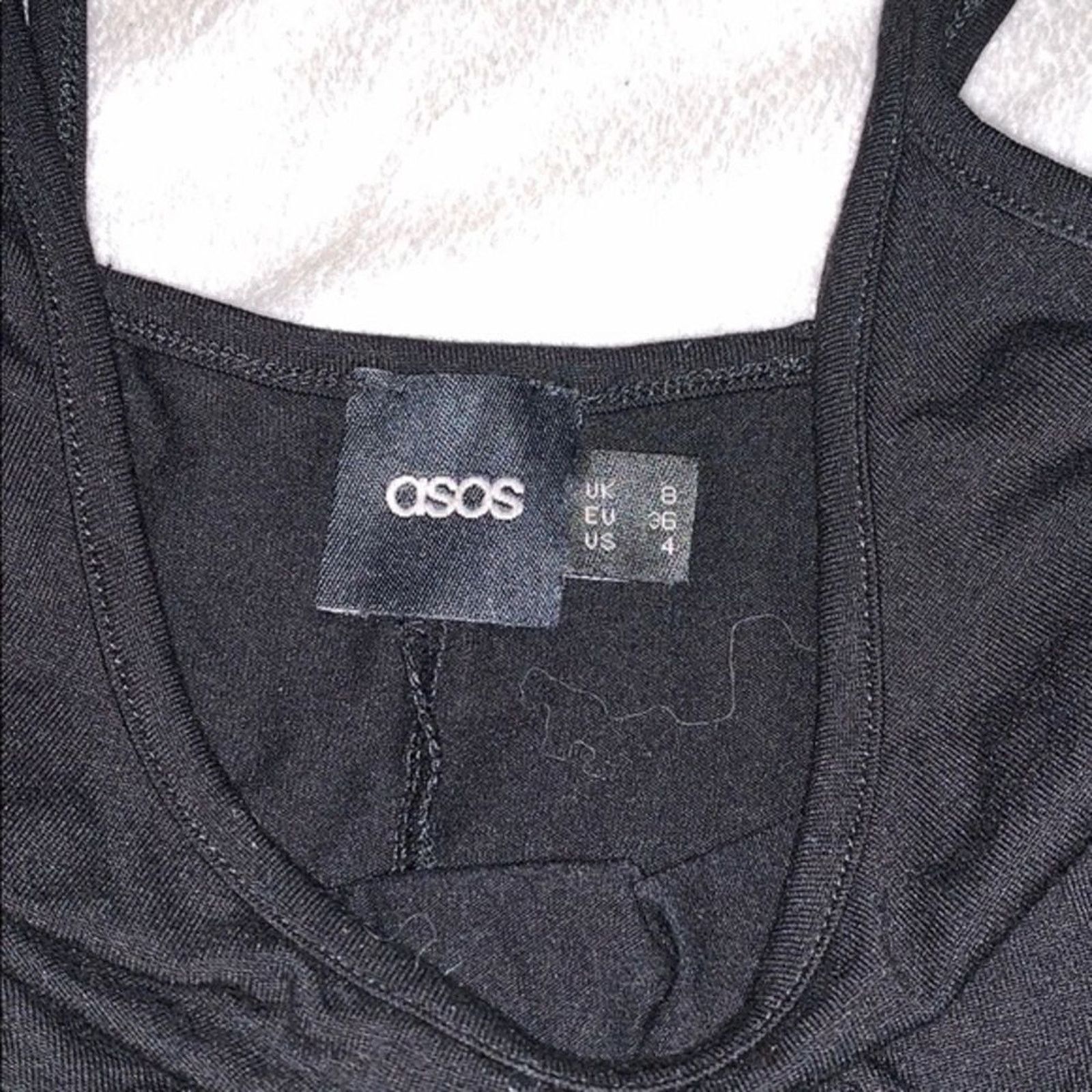 Asos ASOS Black Tank Top with Flutter Hem | Sz 4 Size S / US 4 / IT 40 - 4 Thumbnail