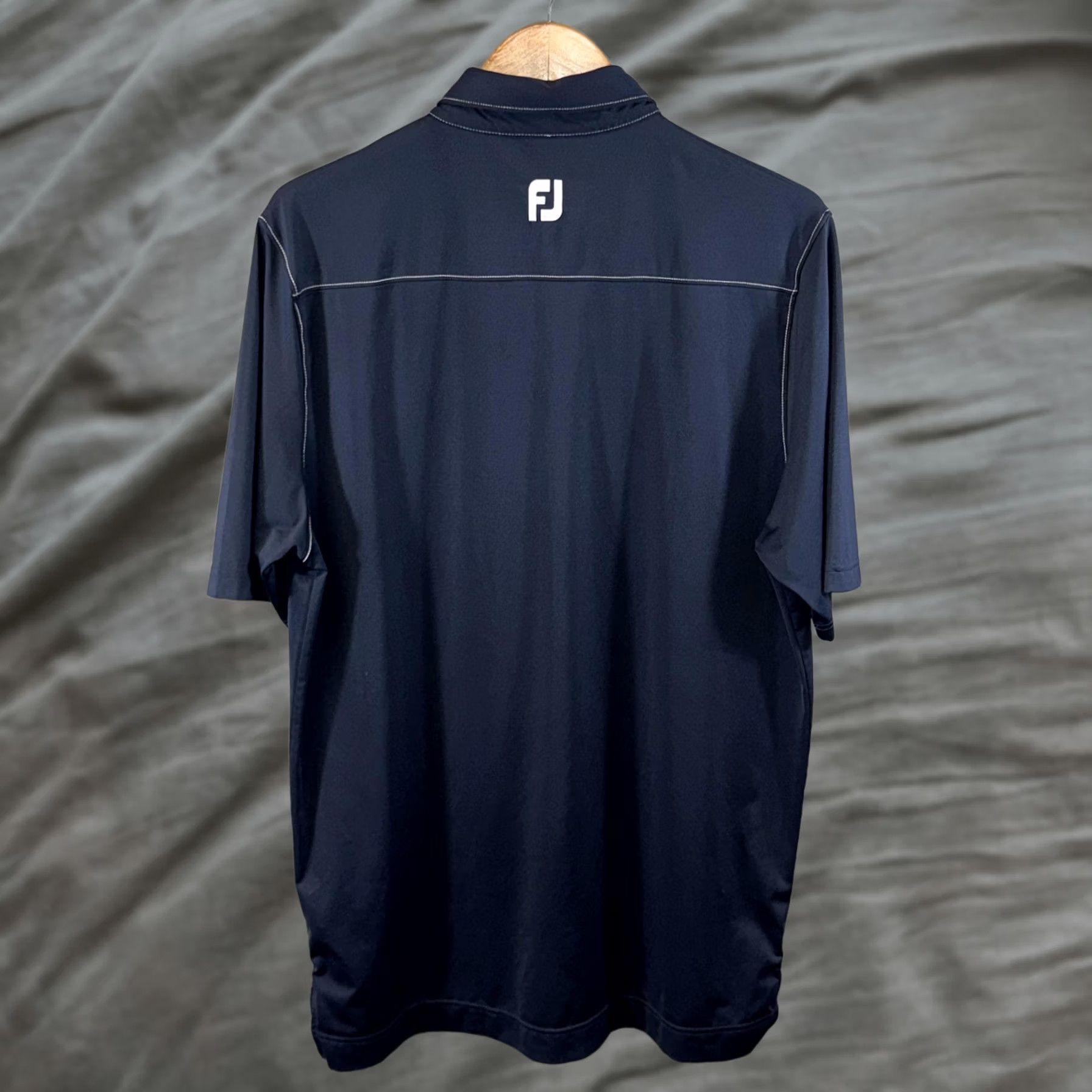 Footjoy FootJoy Polo Shirt Mens XL Navy Athletic Fit Stretch Golf Performance Pocket Size US XL / EU 56 / 4 - 1 Thumbnail