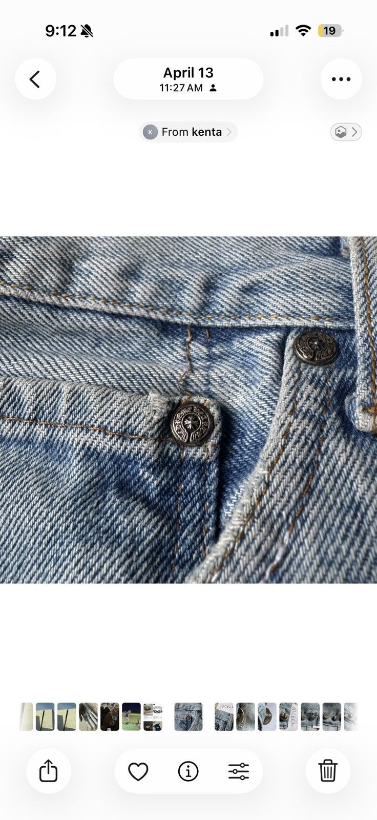 Chrome Hearts CHROME HEARTS CELEBRITY WEEKND 13 LEATHER CROSS LEVIS JEANS Size US 33 - 20 Thumbnail