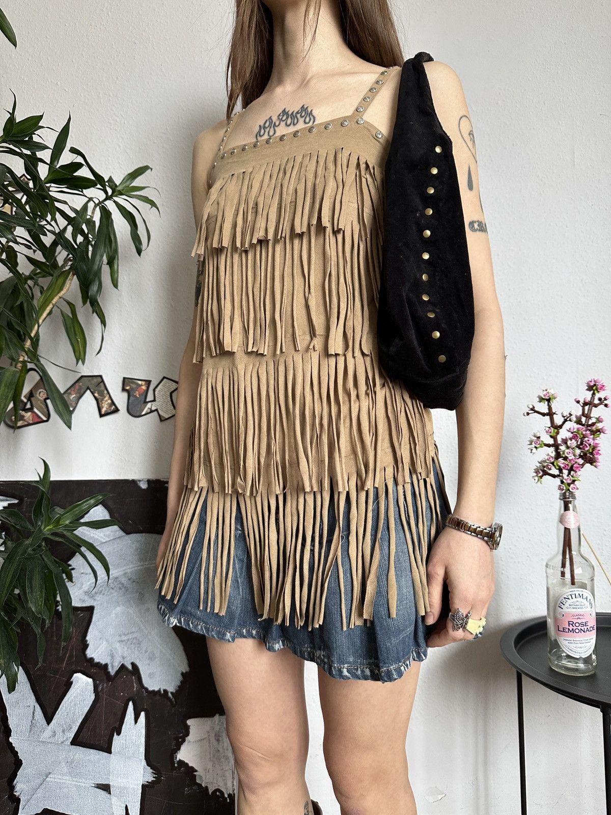 Japanese Brand × Vintage Fringe Rodeo Western Cowgirl Top 90s Size ONE SIZE - 4 Thumbnail
