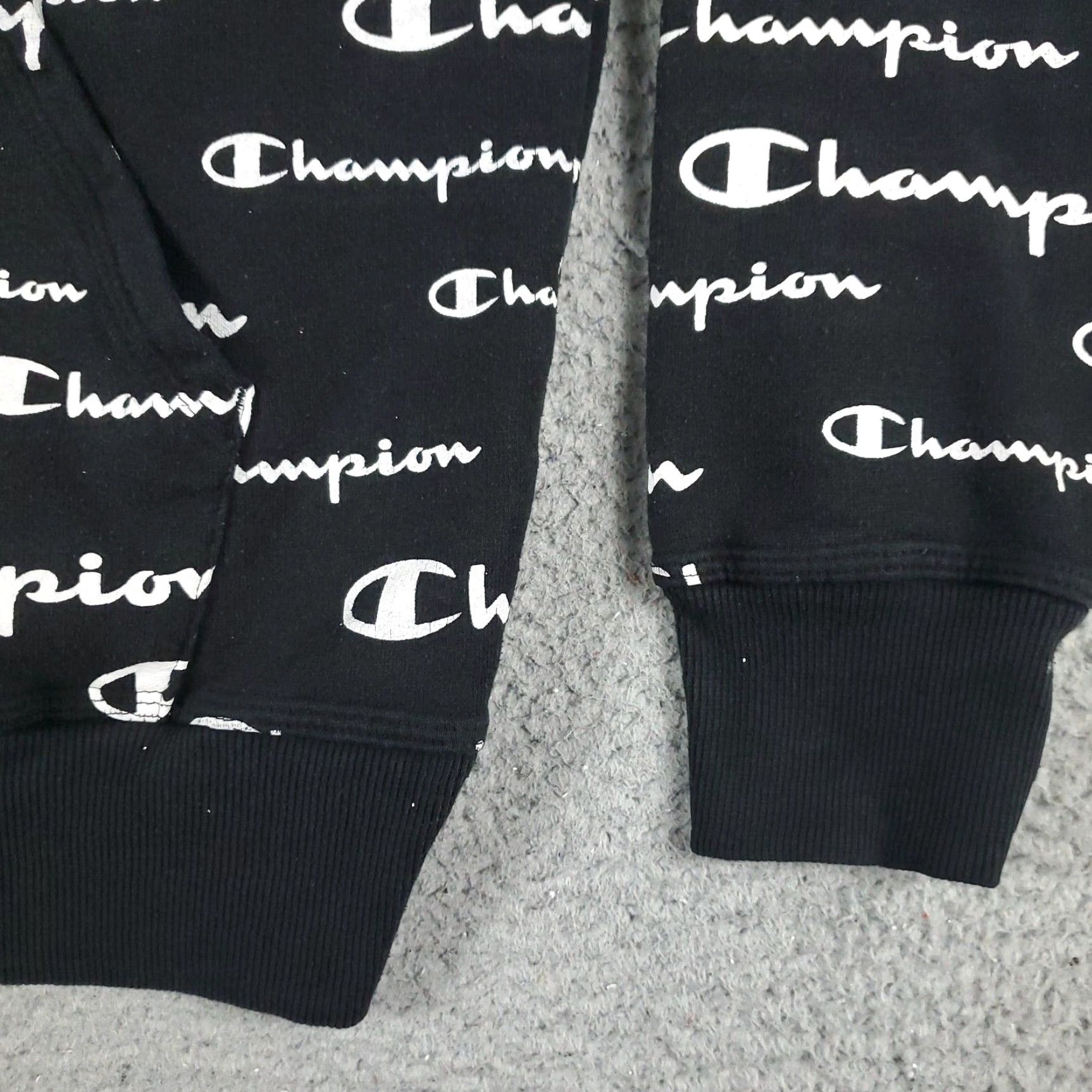 Champion Champion Hoodie Mens Medium Black Pullover Sweatshirt Long Sleeve Mock Neck Size US M / EU 48-50 / 2 - 4 Thumbnail