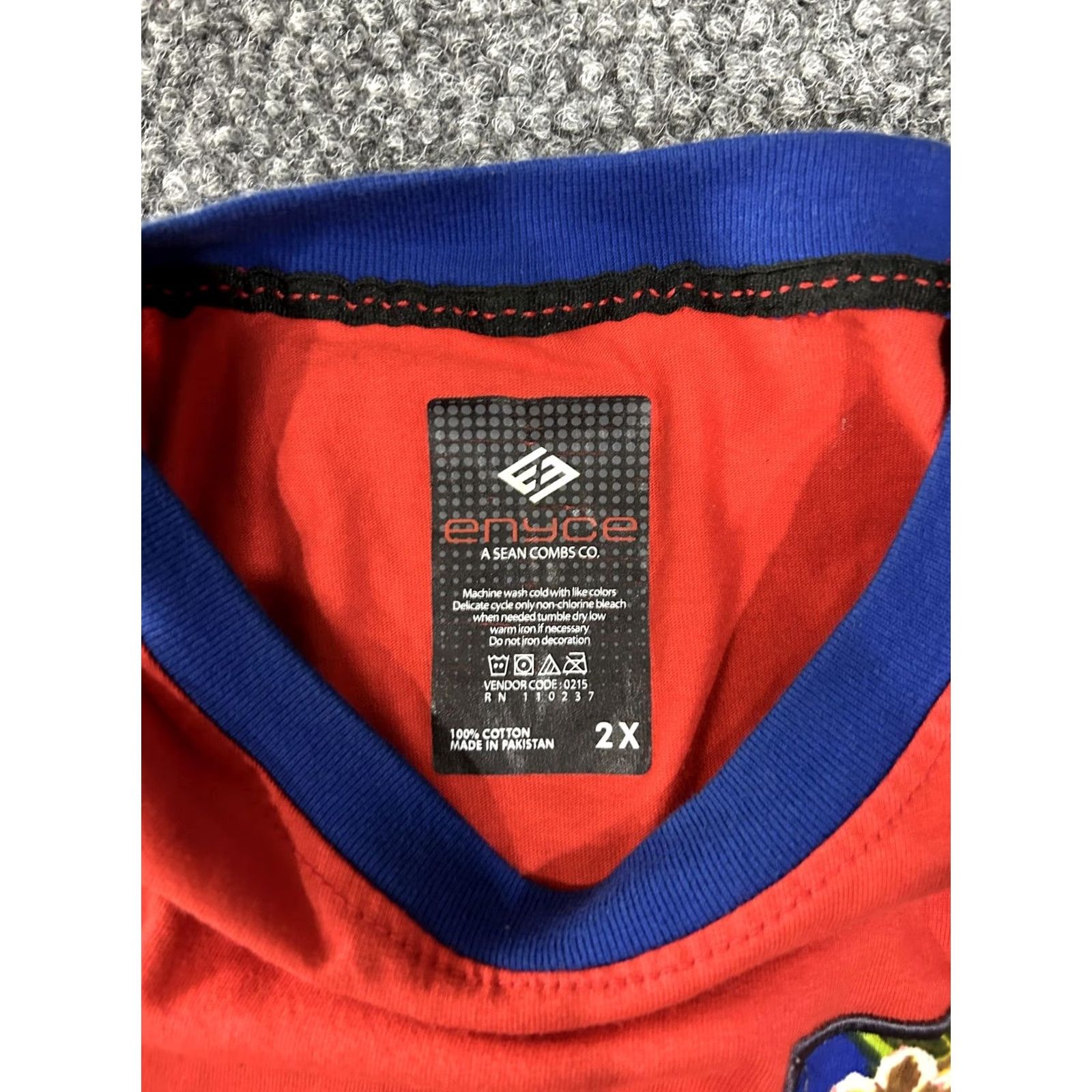 Enyce Enyce Shirt Mens 2XL Red Floral Sleeve E Logo Tropical Graphic Streetwear Tee Shirt Size US XXL / EU 58 / 5 - 6 Thumbnail