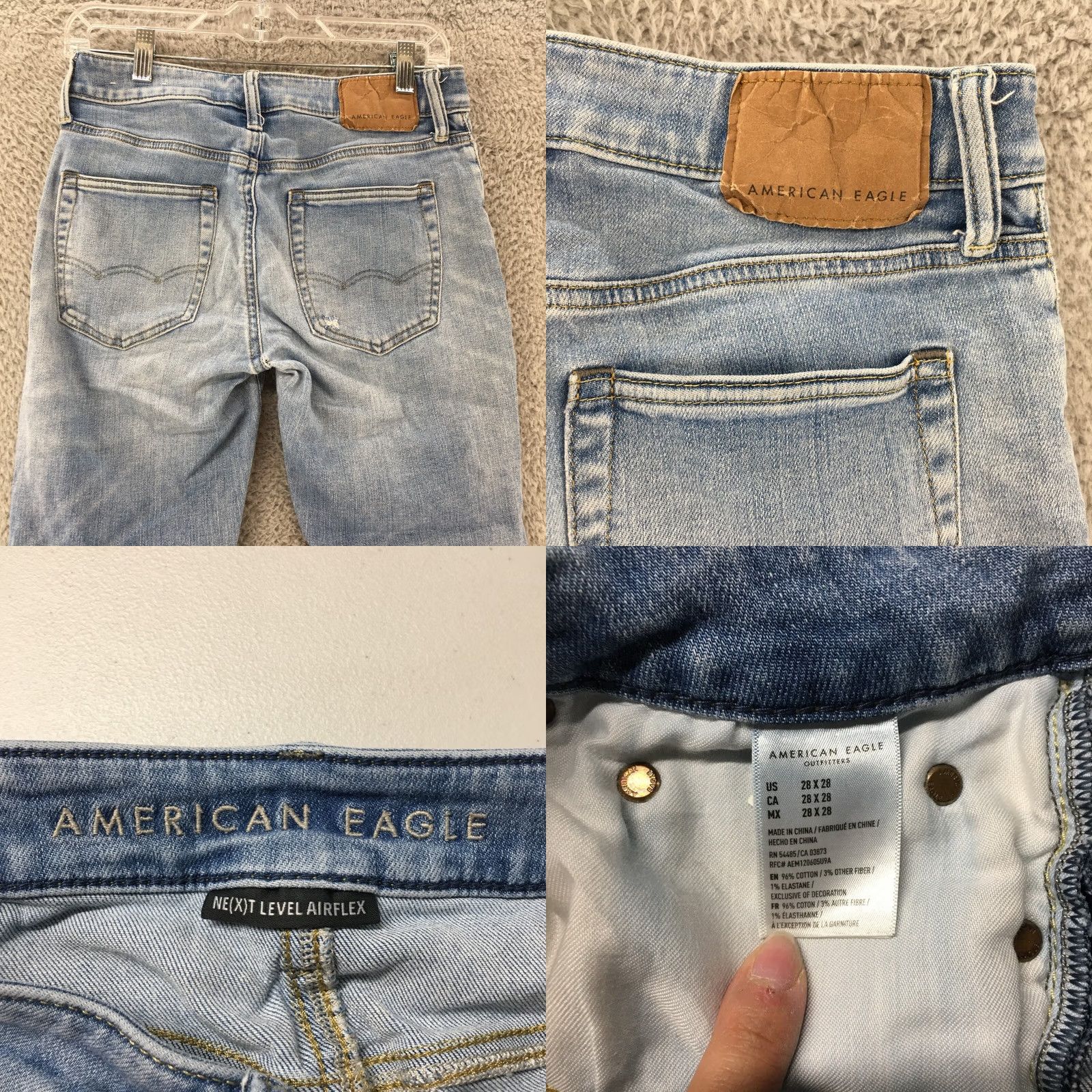 American Eagle Outfitters American Eagle Outfitters Jeans Mens Skinny Blue 28x28 5 Pockets Button Size US 28 / EU 44 - 9 Thumbnail