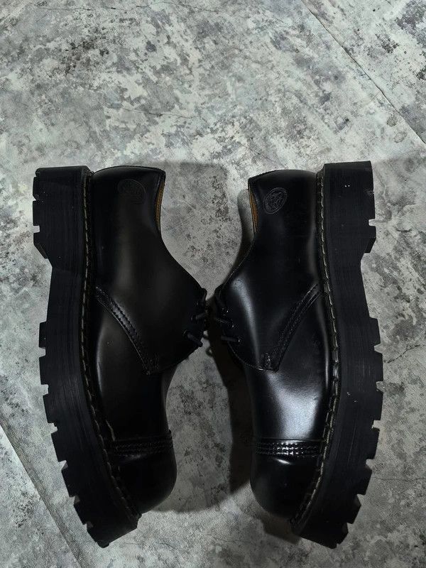 Leather Chunky Steel Cap Punk Leather Shoes Made in England 90s Size US 11 / EU 44 - 4 Thumbnail