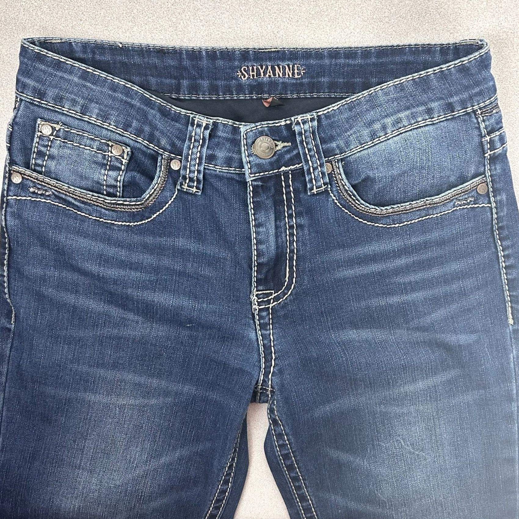 Vintage VINTAGE Shyanne Western Embroidery Jeans Womens 30 Regular 29 Inseam Blue Skinny Cowboy Southwestern Womens Size 30" / US 8 / IT 44 - 3 Thumbnail