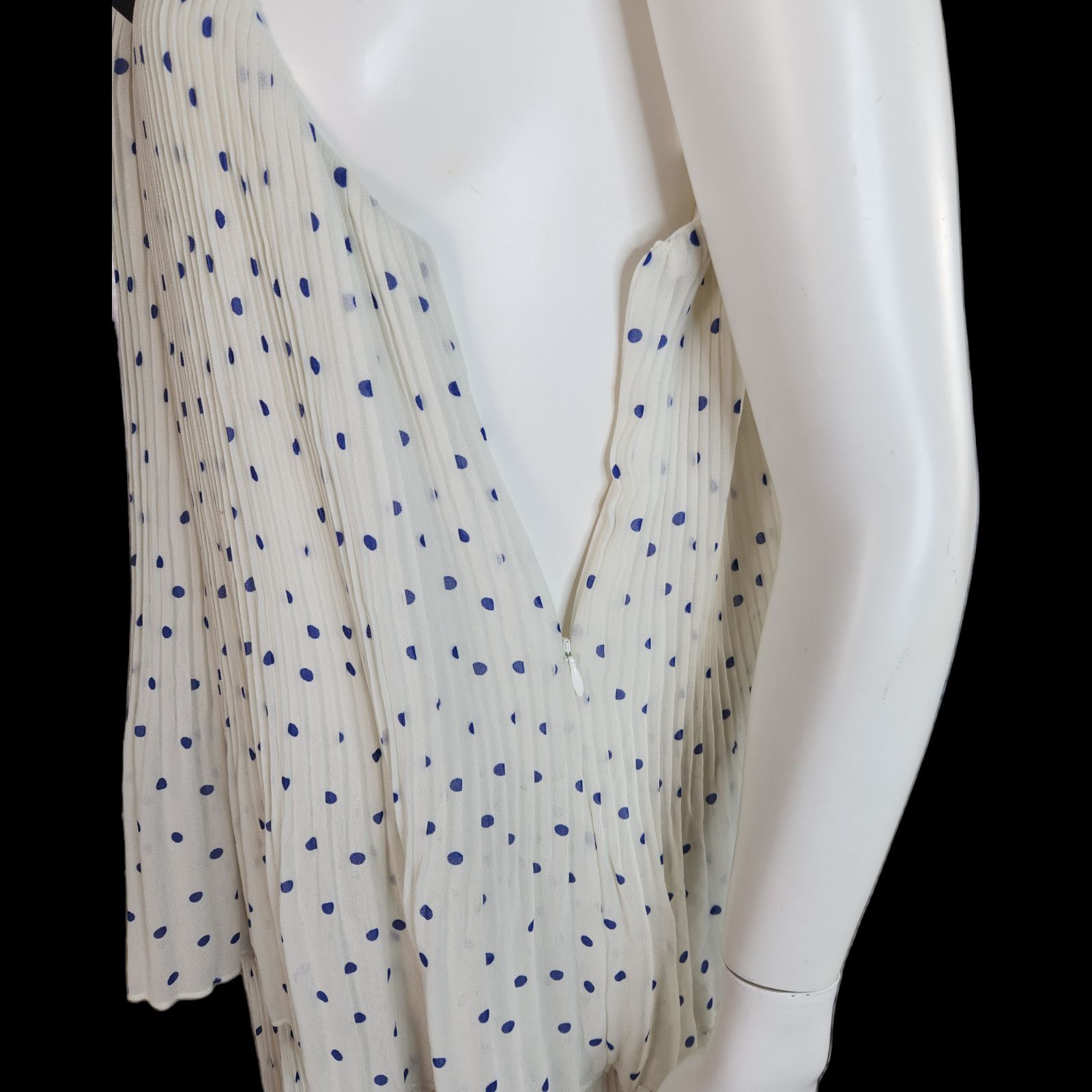 Samsoe Samsoe Samsoe Samsoe Womens Large Blue Polka Dot Maxi Dress Size L / US 10 / IT 46 - 11 Thumbnail