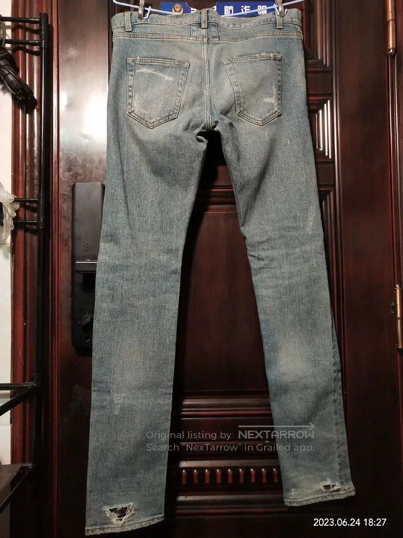 Saint Laurent Paris SLP Blue Distressed Denim Jeans. Size US 32 / EU 48 - 5 Thumbnail