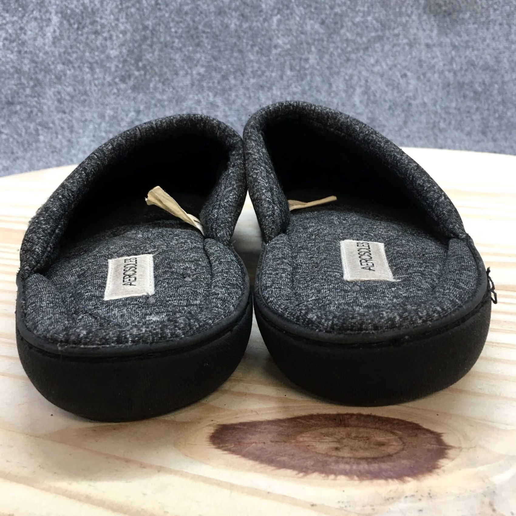 Vintage Aerosoles Slippers Mens Slip On Gray Memory Foam Insoles Mule Flats Casual Size 6.5-7.5 Mens Size US 7 / IT 37 - 6 Thumbnail