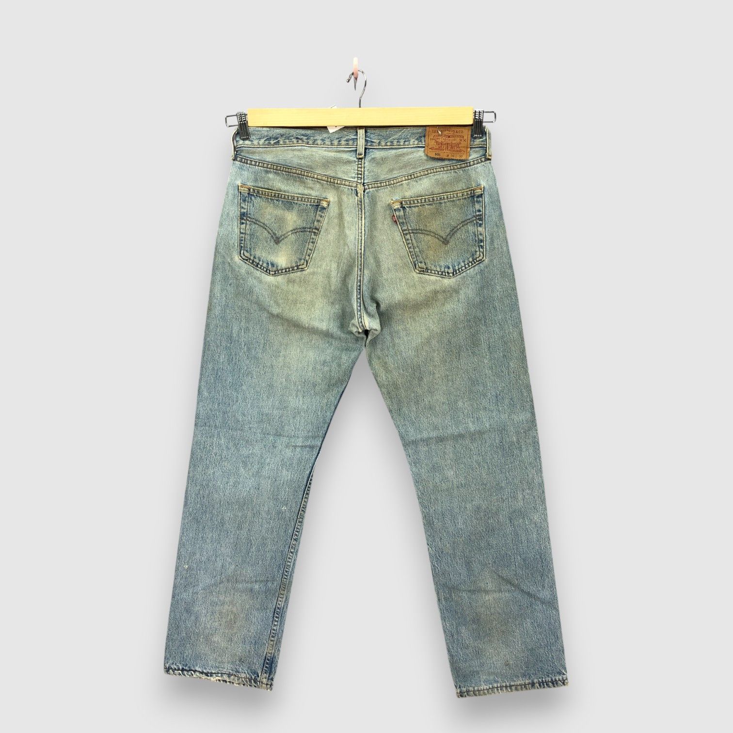 Levi's Vintage 90s Levis 501 Jeans Dirty Mud Levi's Faded Denim Size US 34 / EU 50 - 2 Thumbnail