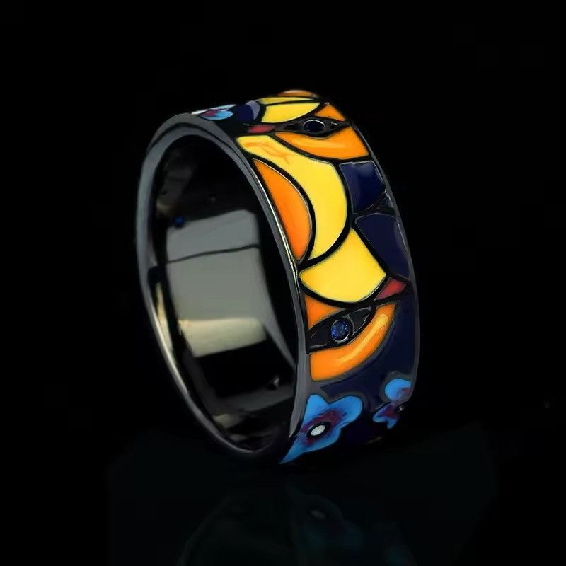 Jewelry Size 9 Mix Colour Abstract Image Ring Size ONE SIZE - 1 Thumbnail