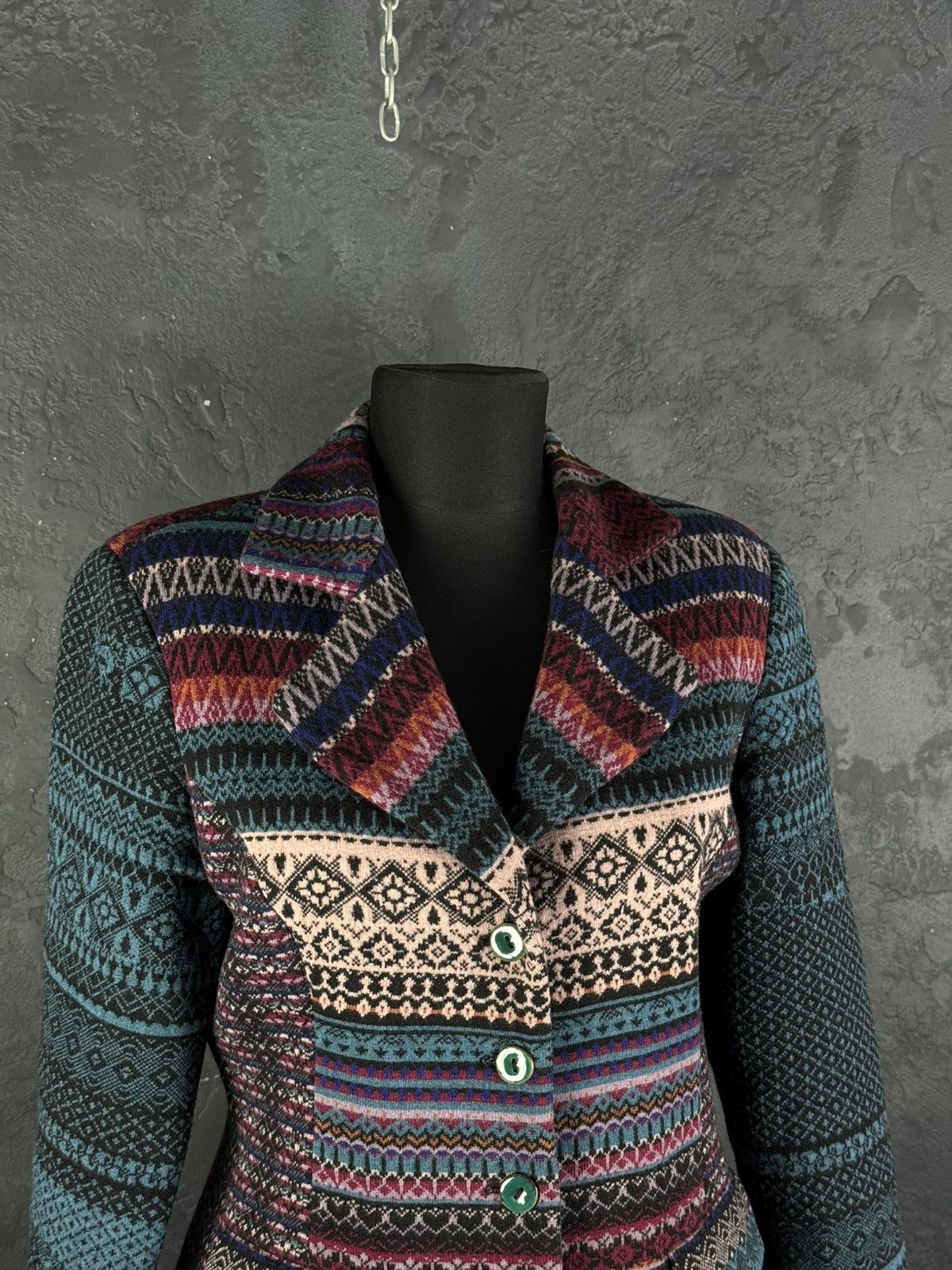 Other Vintage IVKO Woman Wool Ornaments Multicolour Blazer Jacket Size S / US 4 / IT 40 - 2 Thumbnail