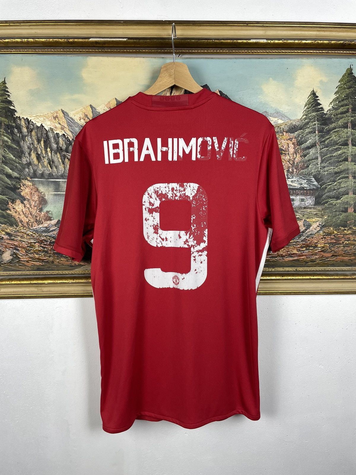 Adidas Adidas Manchester United Red Jersey T-shirt Tee Ibrahimovic Size US M / EU 48-50 / 2 - 2 Thumbnail