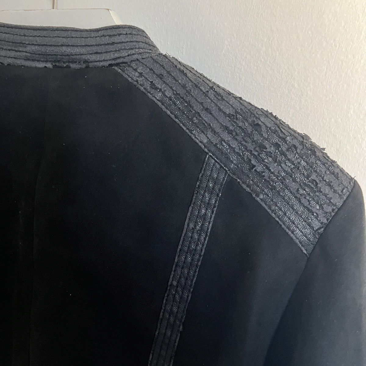 Japanese Brand × Vintage Y2K Black Jacket leather like rick raf junya cdg 2000s Size S / US 4 / IT 40 - 5 Thumbnail