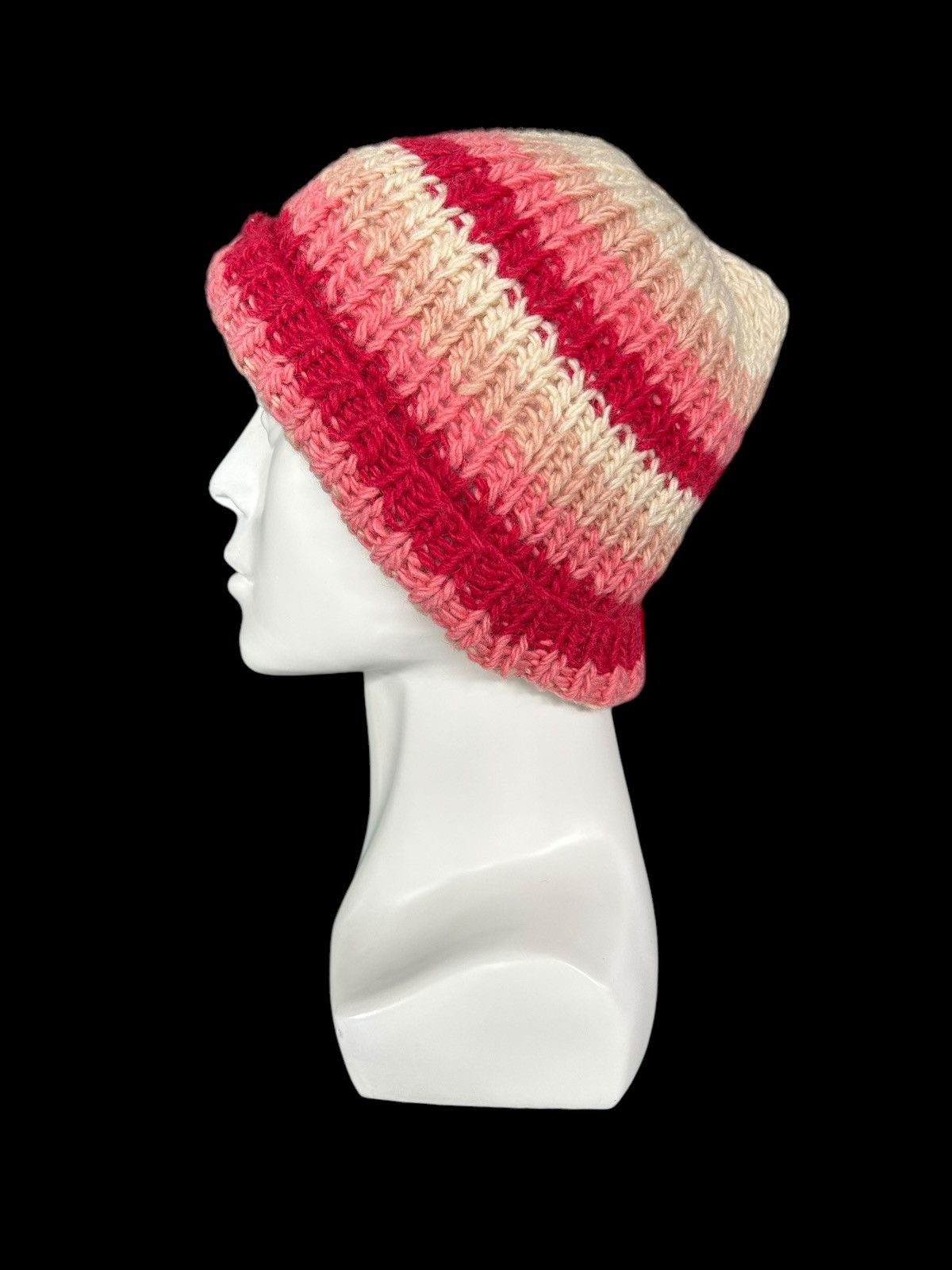 Japanese Brand × Kapital × Vintage Crochet Knitted Handmade Beanie Hats ☠️☠️ Size ONE SIZE - 2 Thumbnail